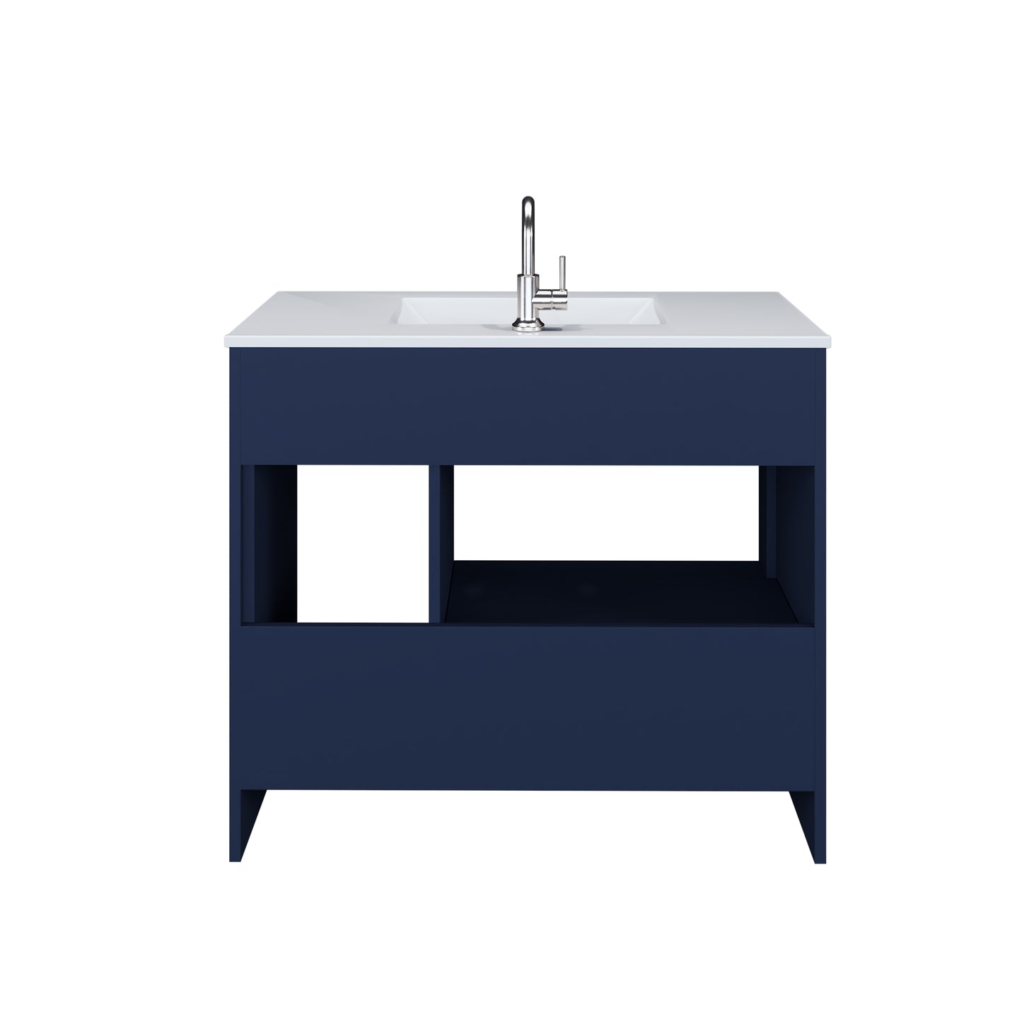Flow 40" Bathroom Vanity with integrated counter top Right Side Drawers