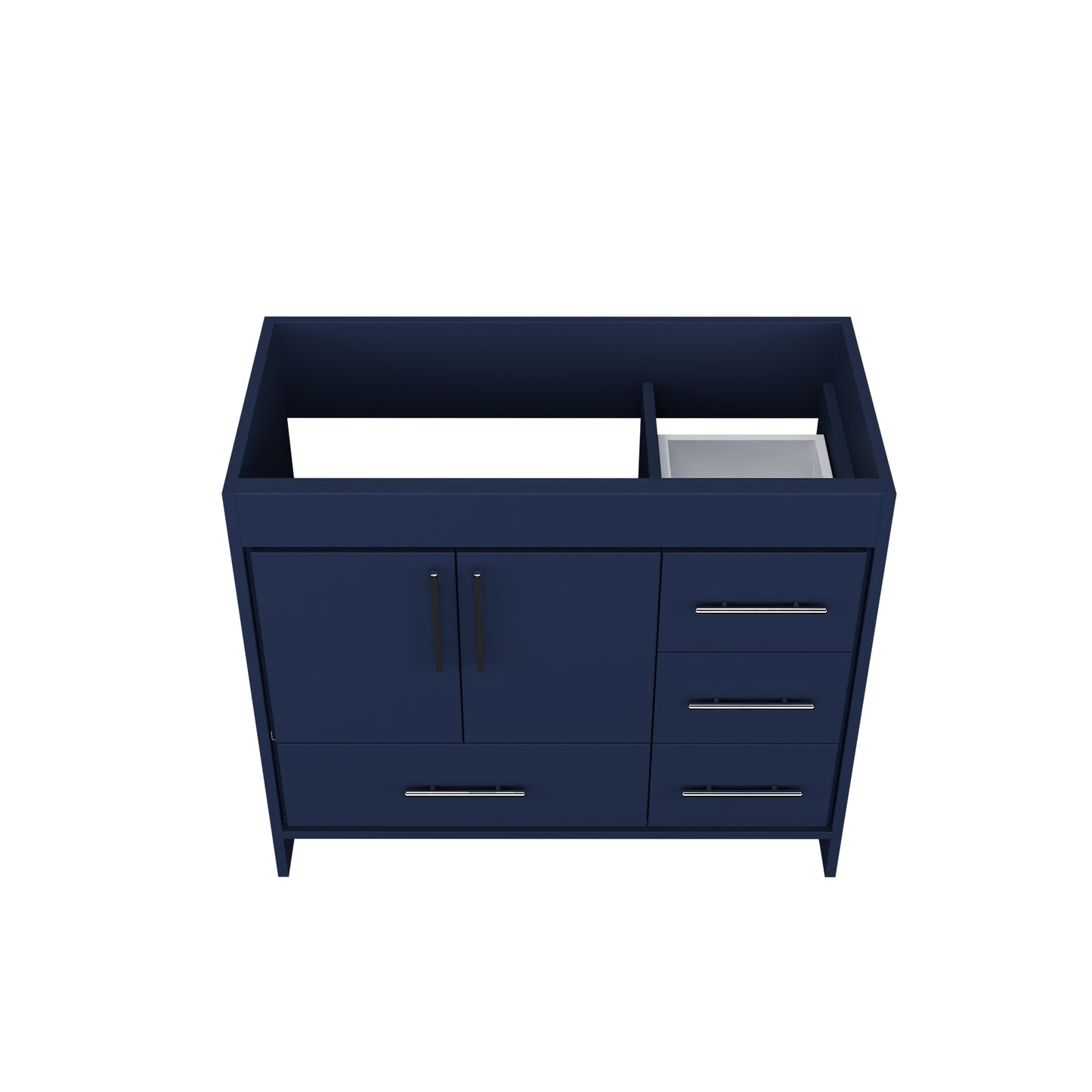Flow 40" Bathroom Vanity Right Side Drawers Cabinet Only