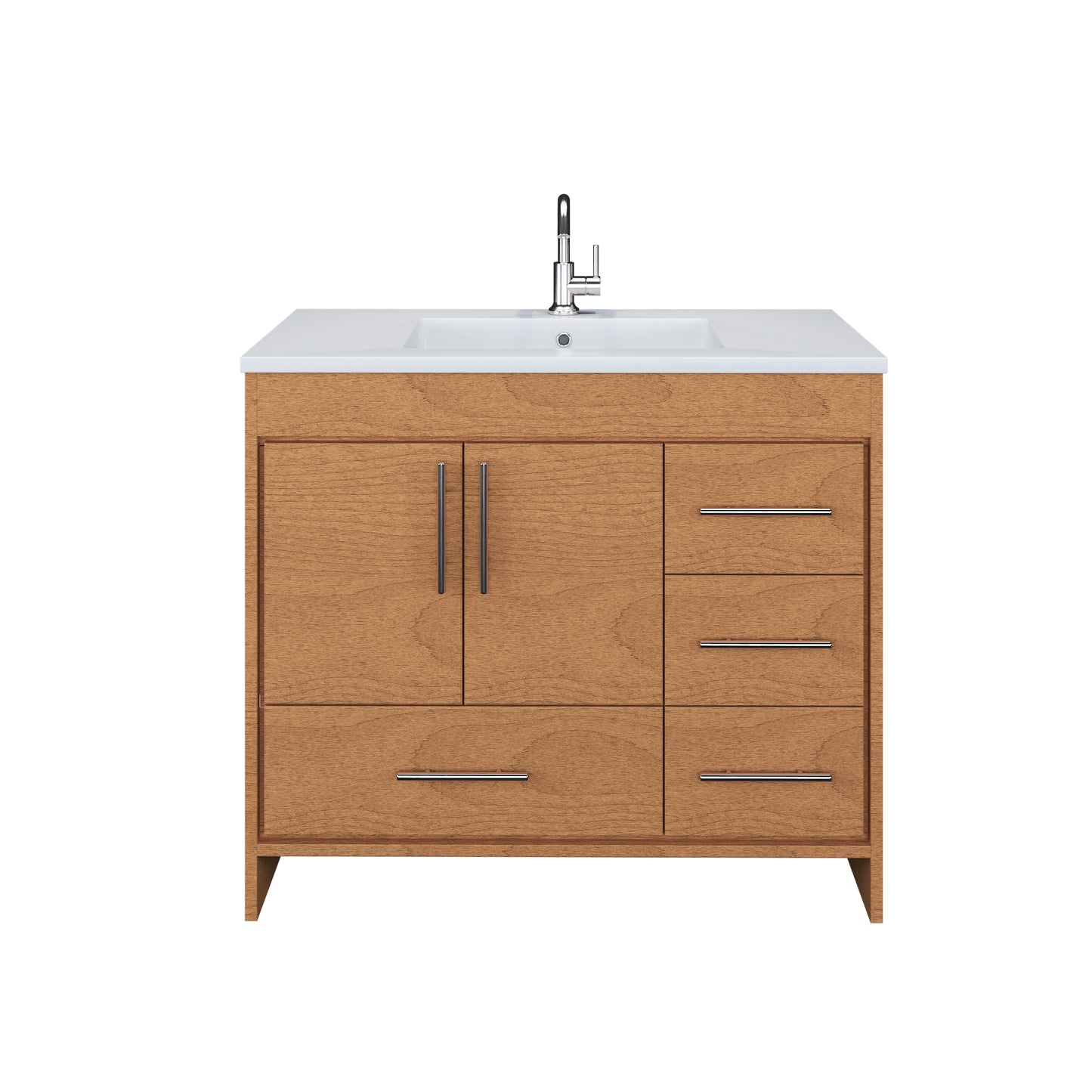 Flow 40" Bathroom Vanity with integrated counter top Right Side Drawers