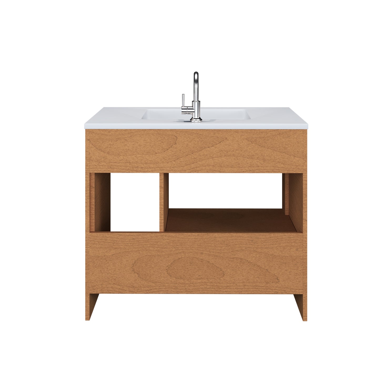 Flow 40" Bathroom Vanity with integrated counter top Right Side Drawers