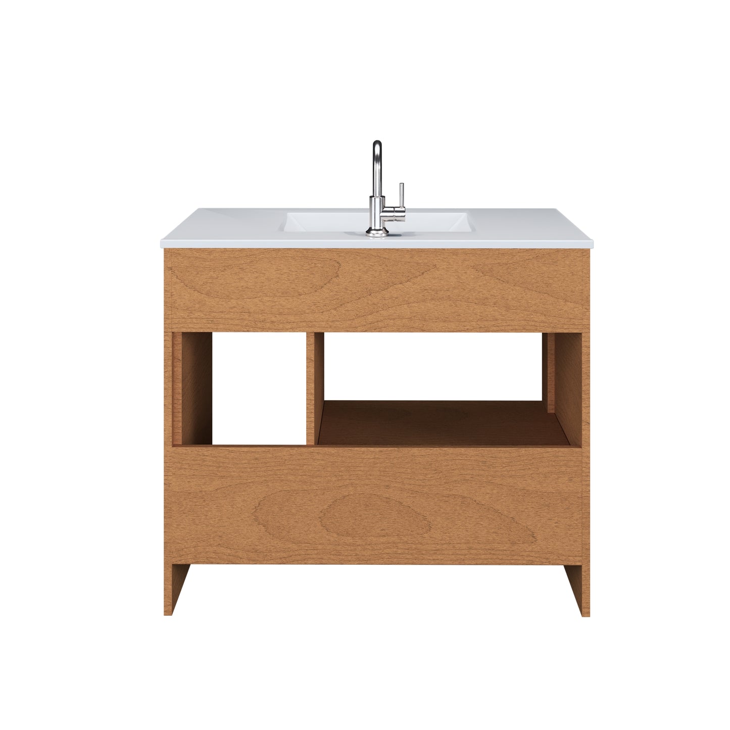 Flow 40" Bathroom Vanity with integrated counter top Right Side Drawers