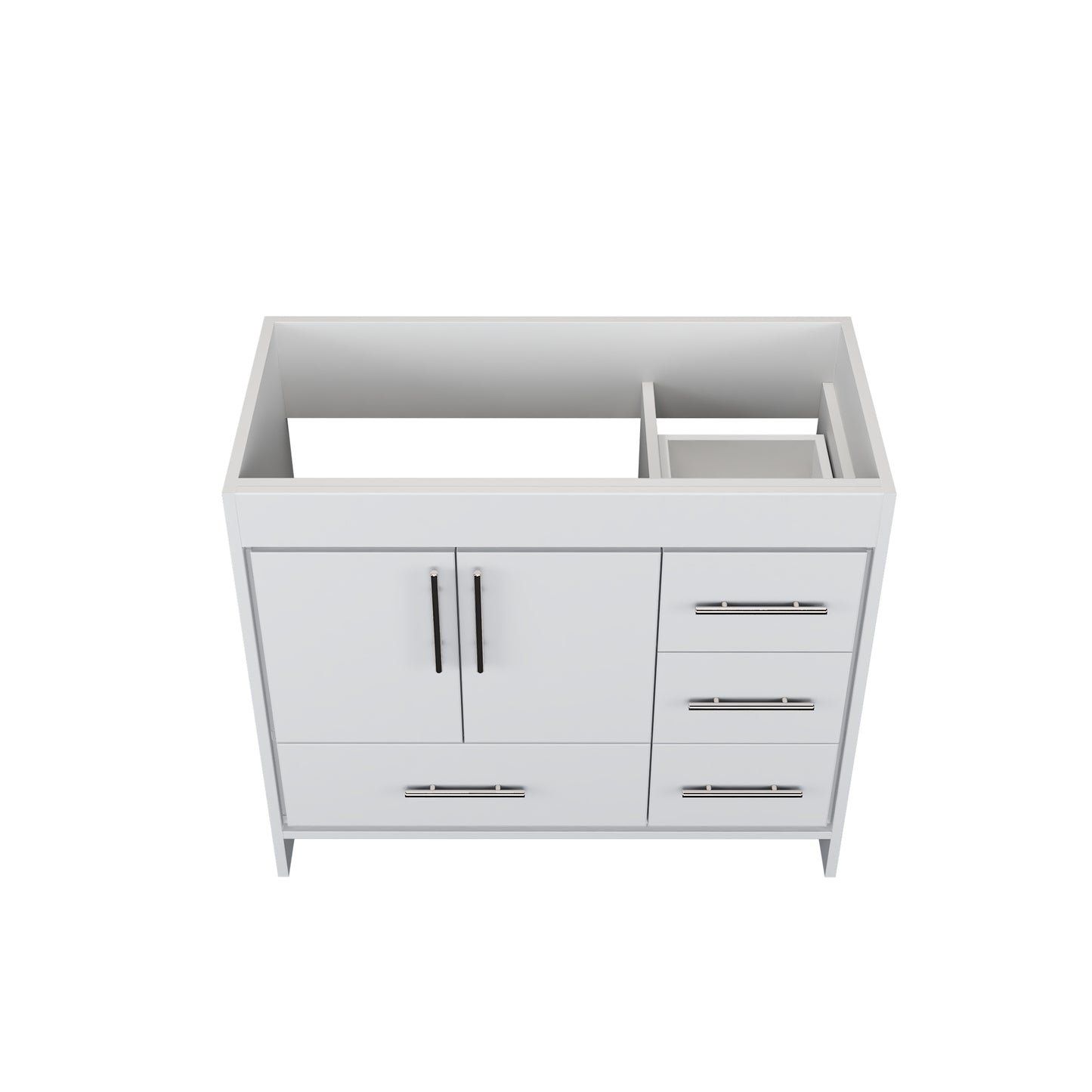 Flow 40" Bathroom Vanity Right Side Drawers Cabinet Only