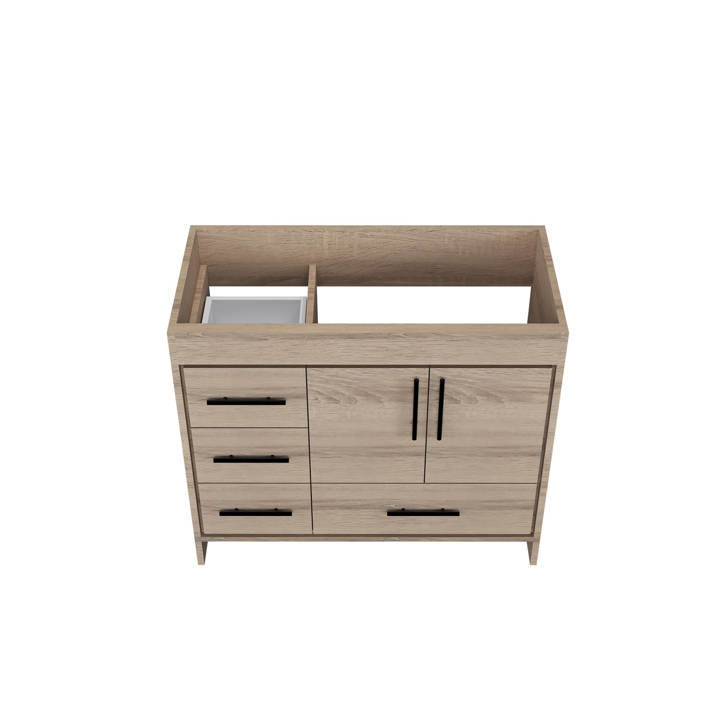 Flow 40" Bathroom Vanity Left Side Drawers Cabinet Only