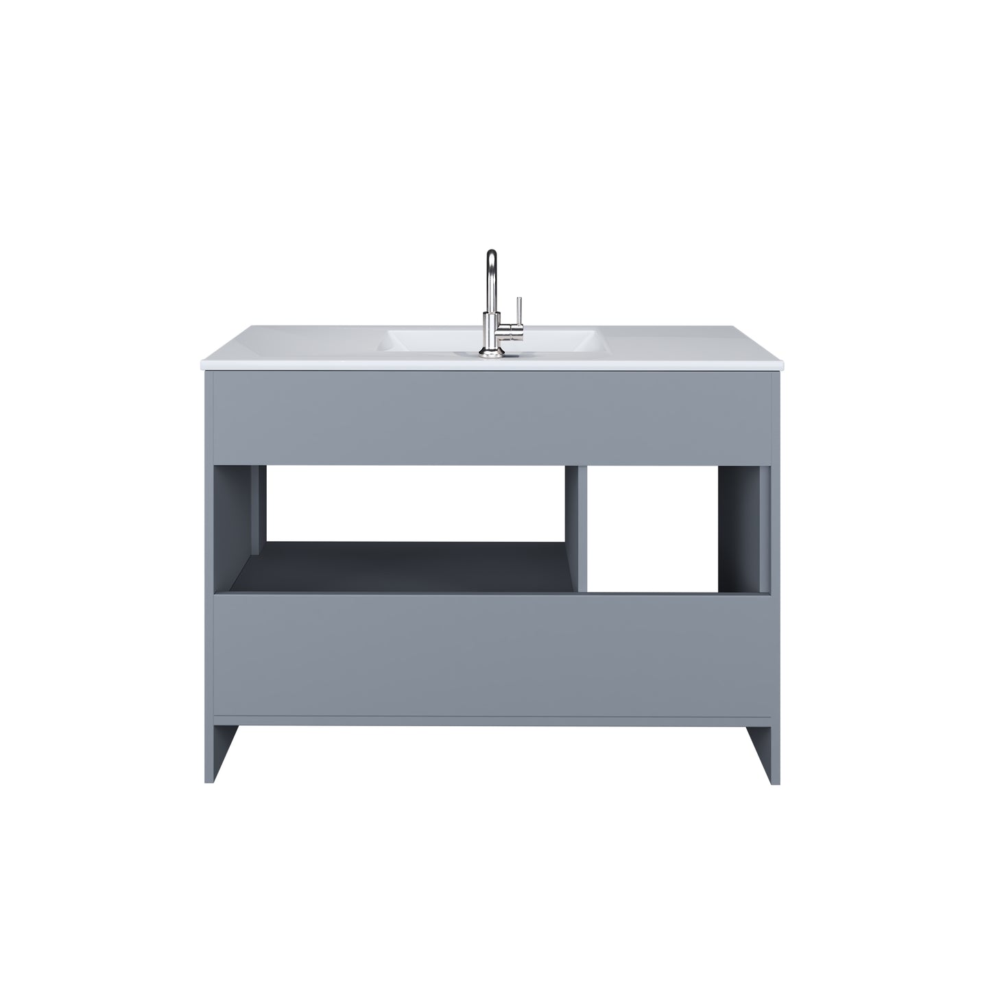 Flow 48" Bathroom Vanity with integrated counter top Left Side Drawers