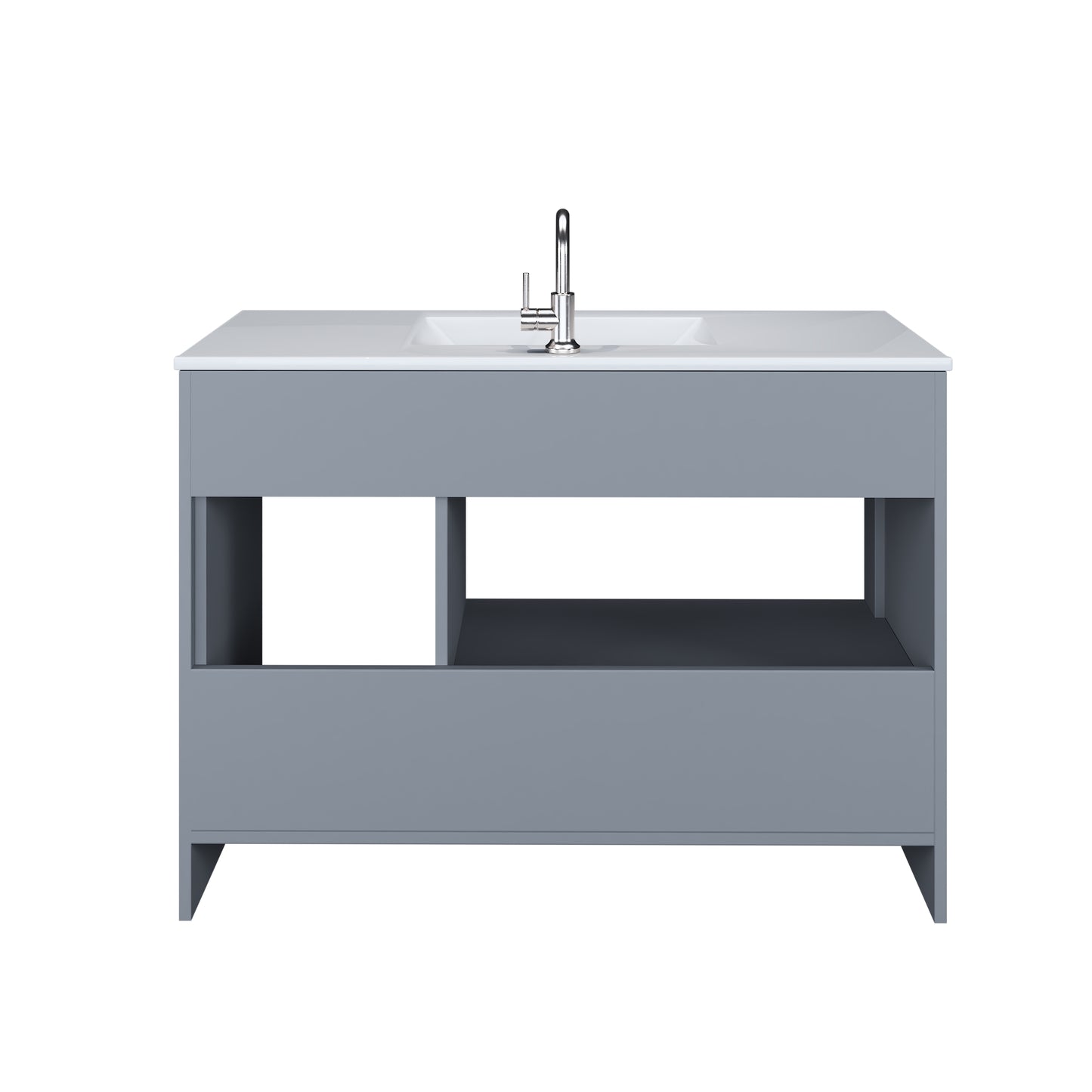 Flow 48" Bathroom Vanity with integrated counter top Right Side Drawers