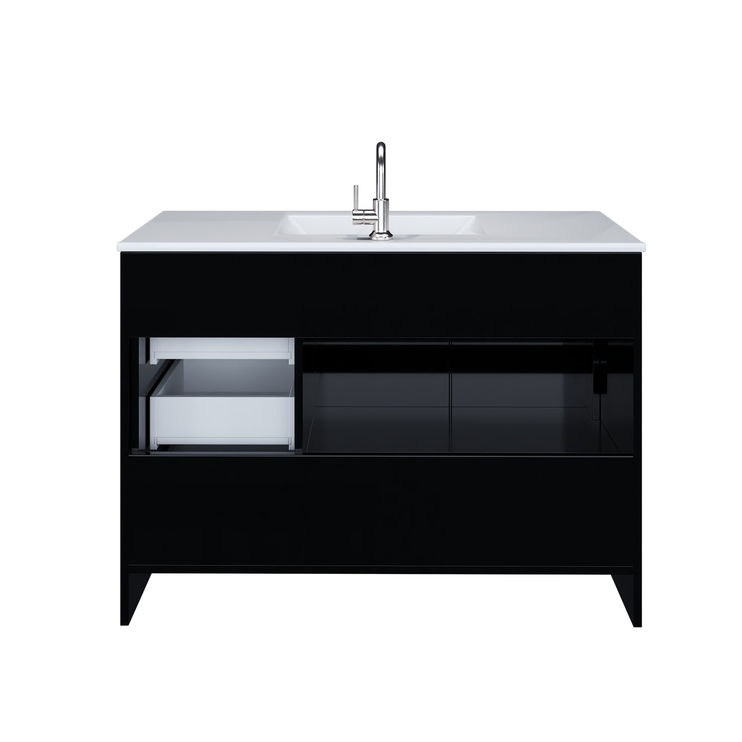 Flow 48" Bathroom Vanity with integrated counter top Right Side Drawers