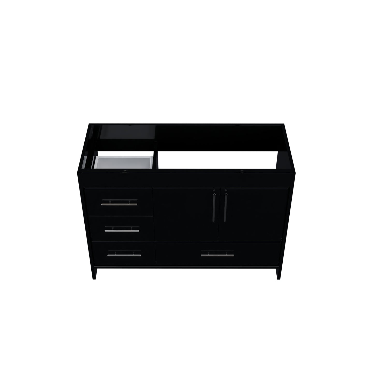 Flow 48" Bathroom Vanity Left Side Drawers Cabinet Only