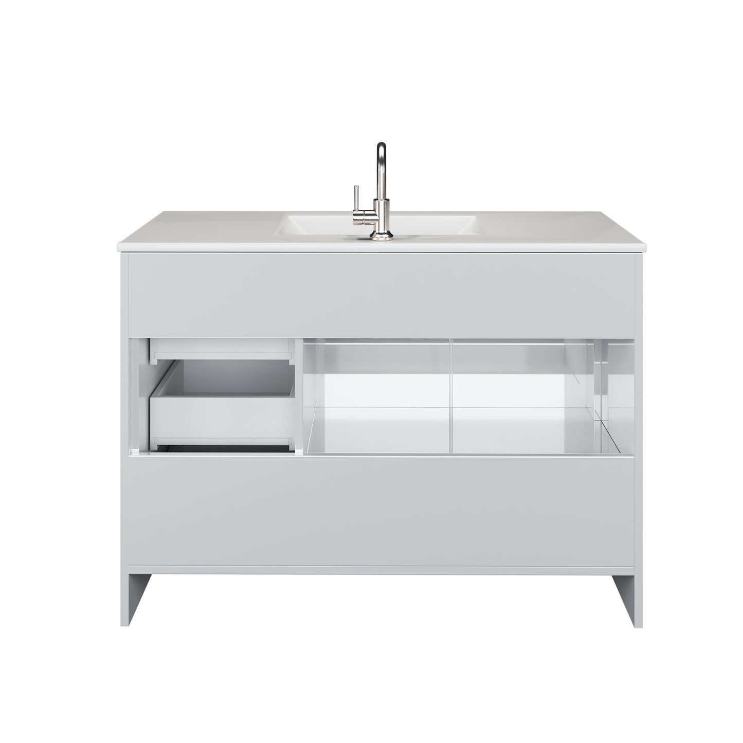 Flow 48" Bathroom Vanity with integrated counter top Right Side Drawers