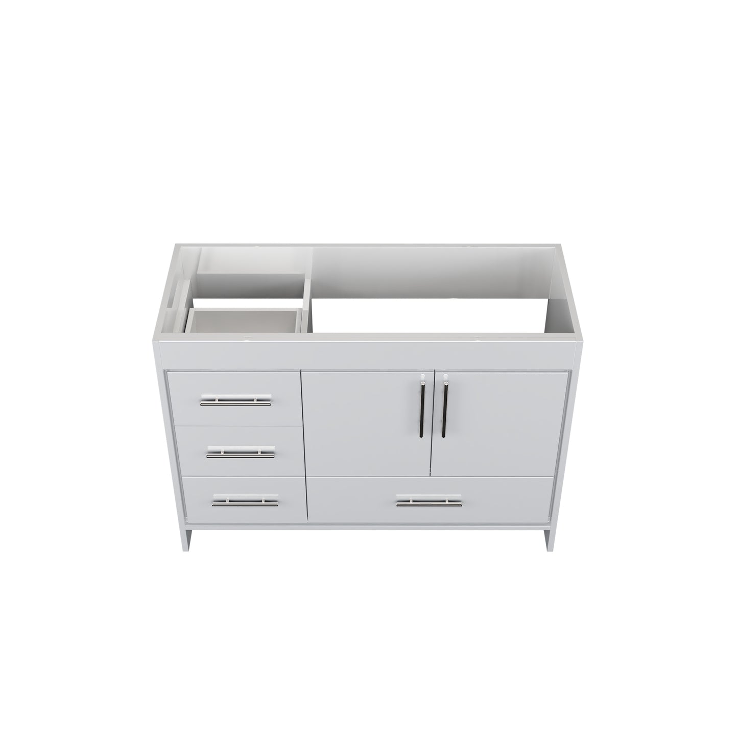 Flow 48" Bathroom Vanity Left Side Drawers Cabinet Only