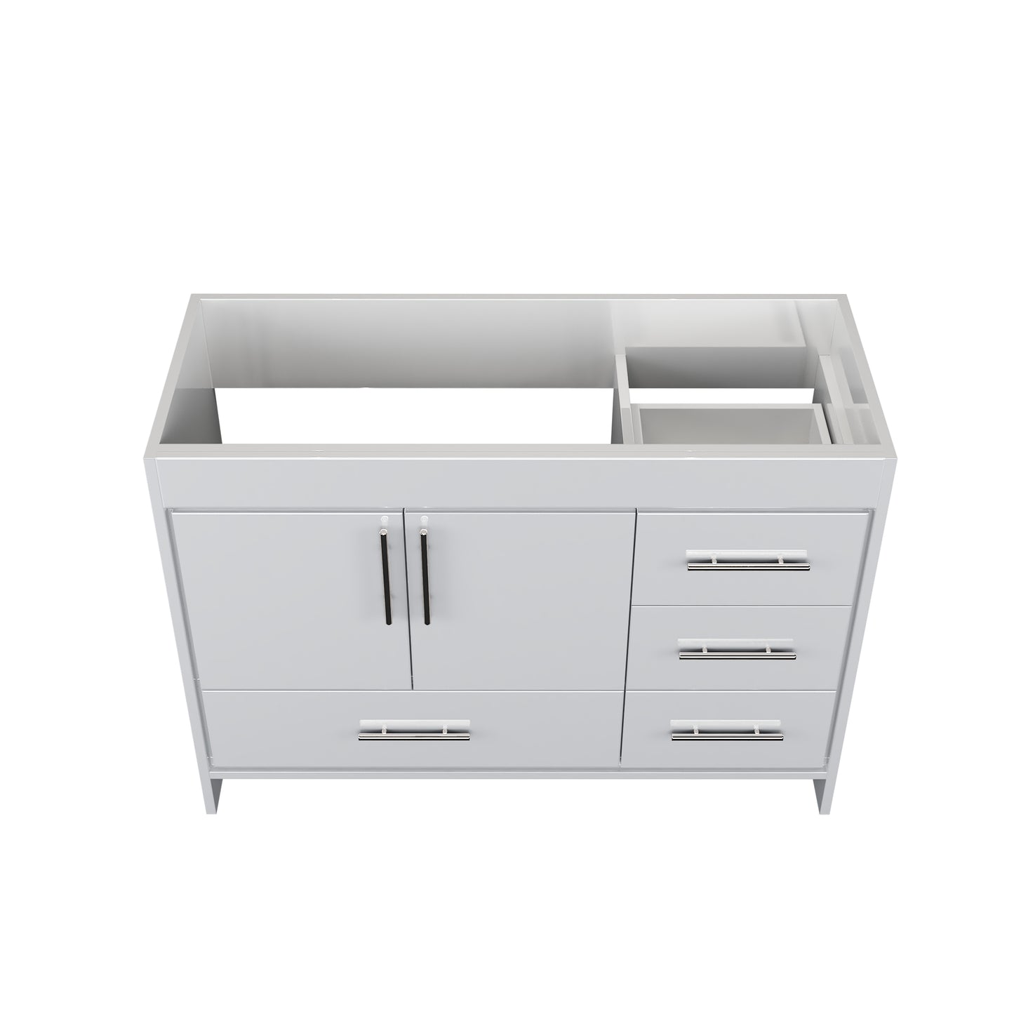 Flow 48" Bathroom Vanity Right Side Drawers Cabinet Only