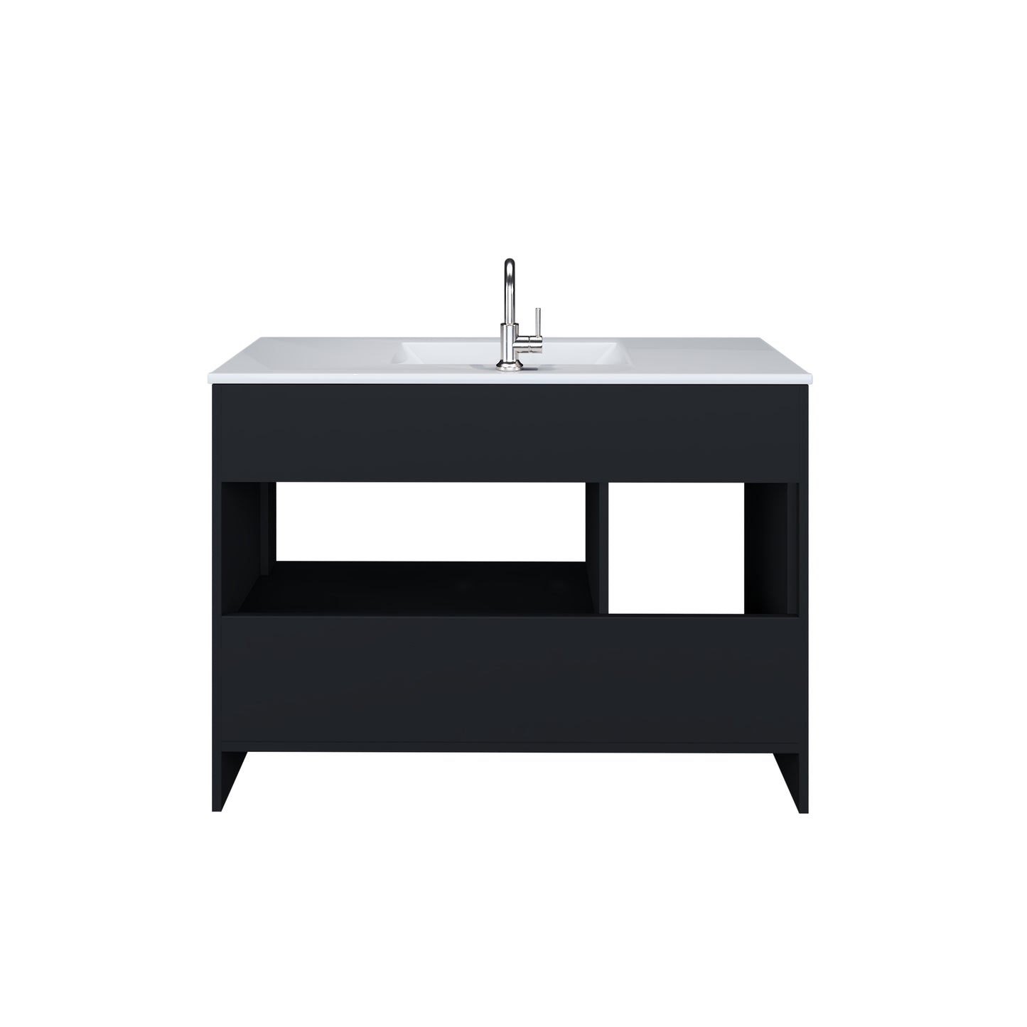 Flow 48" Bathroom Vanity with integrated counter top Left Side Drawers