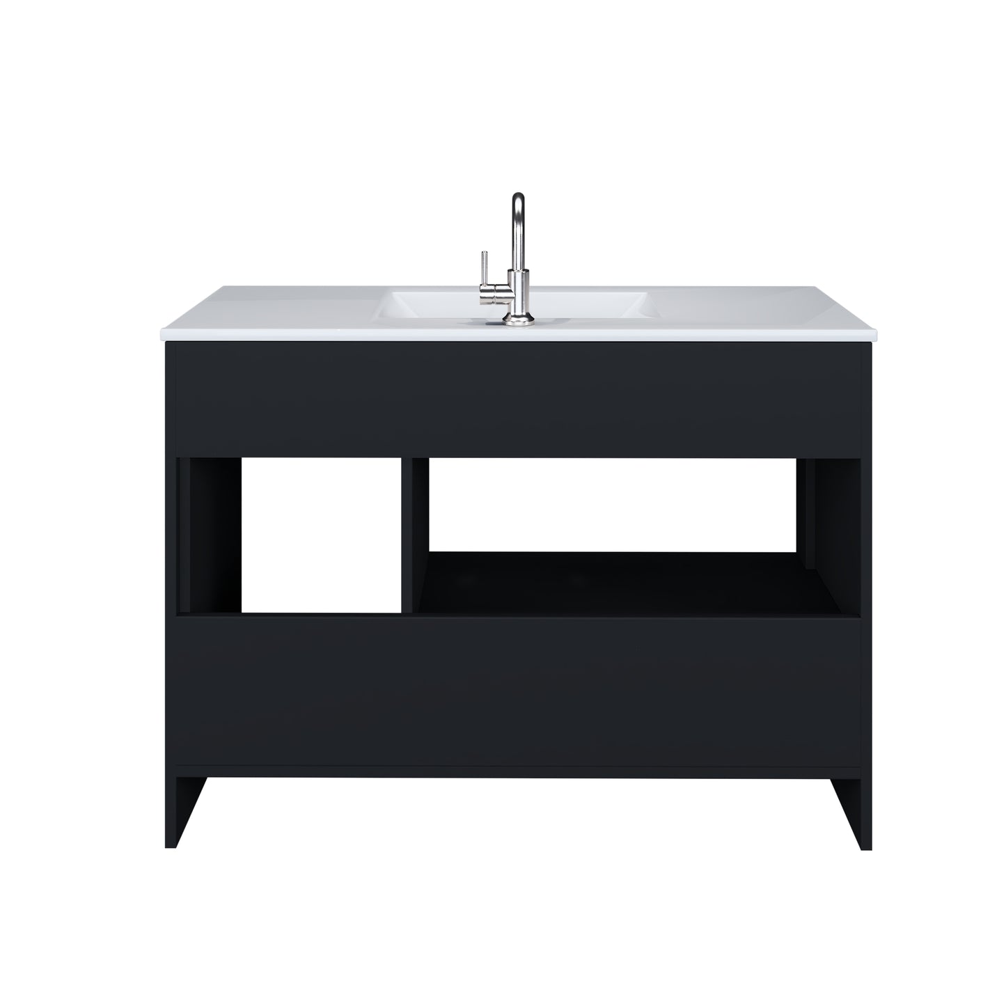 Flow 48" Bathroom Vanity with integrated counter top Right Side Drawers