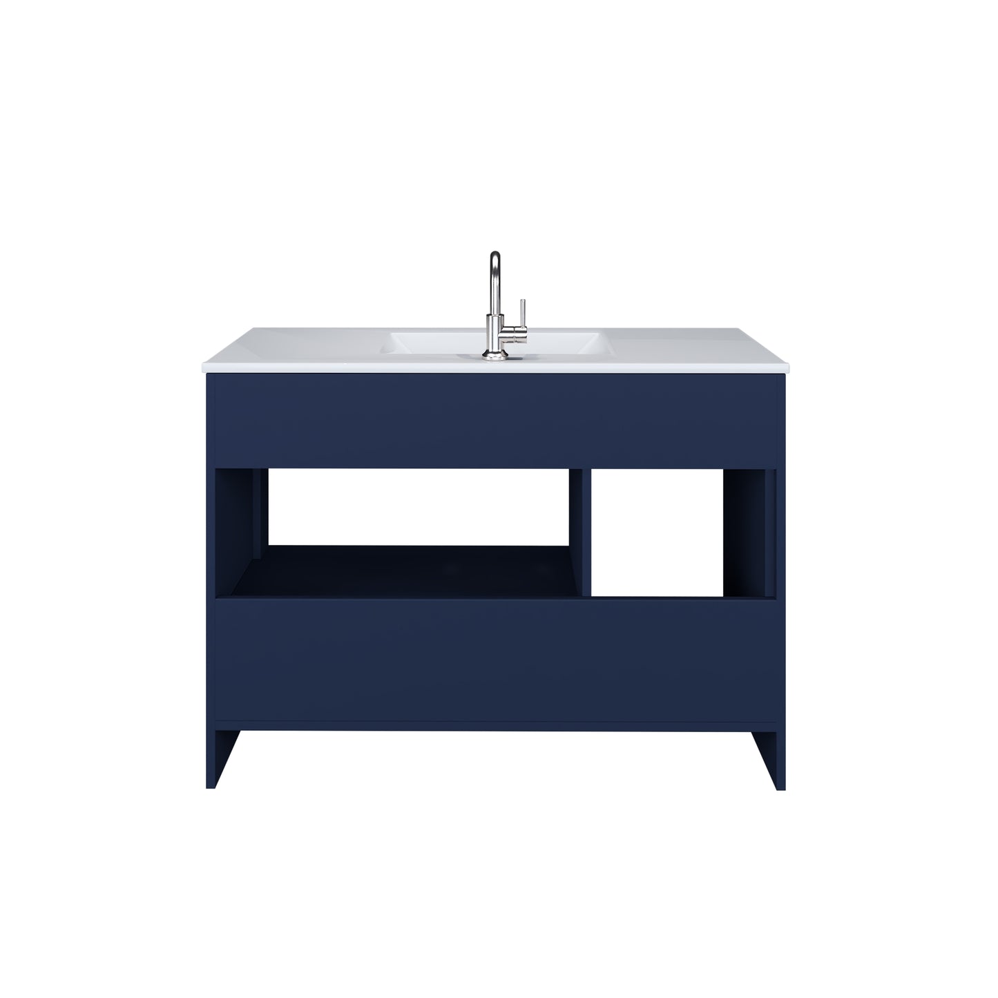 Flow 48" Bathroom Vanity with integrated counter top Left Side Drawers