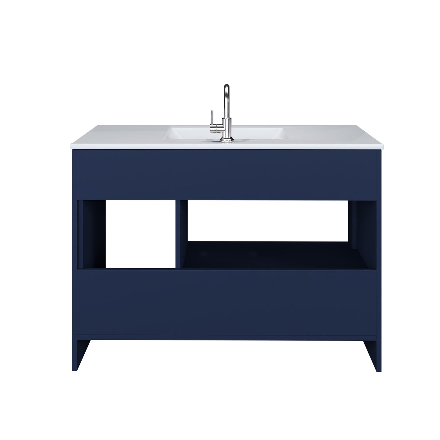 Flow 48" Bathroom Vanity with integrated counter top Right Side Drawers