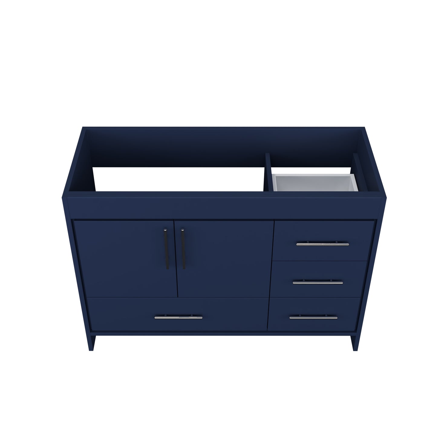 Flow 48" Bathroom Vanity Right Side Drawers Cabinet Only