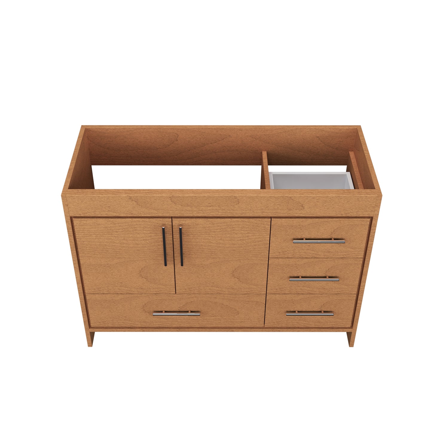 Flow 48" Bathroom Vanity Right Side Drawers Cabinet Only