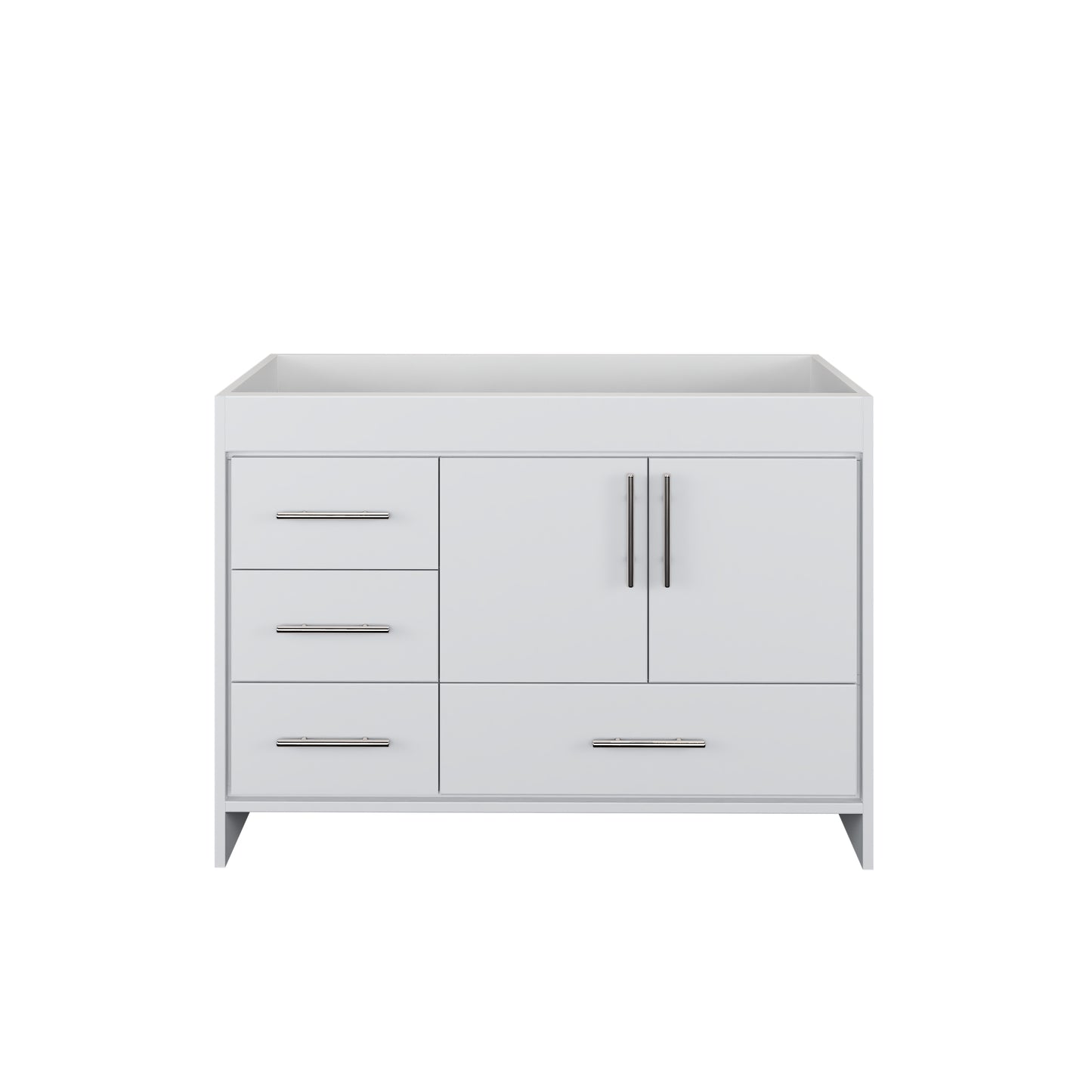 Flow 48" Bathroom Vanity Left Side Drawers Cabinet Only