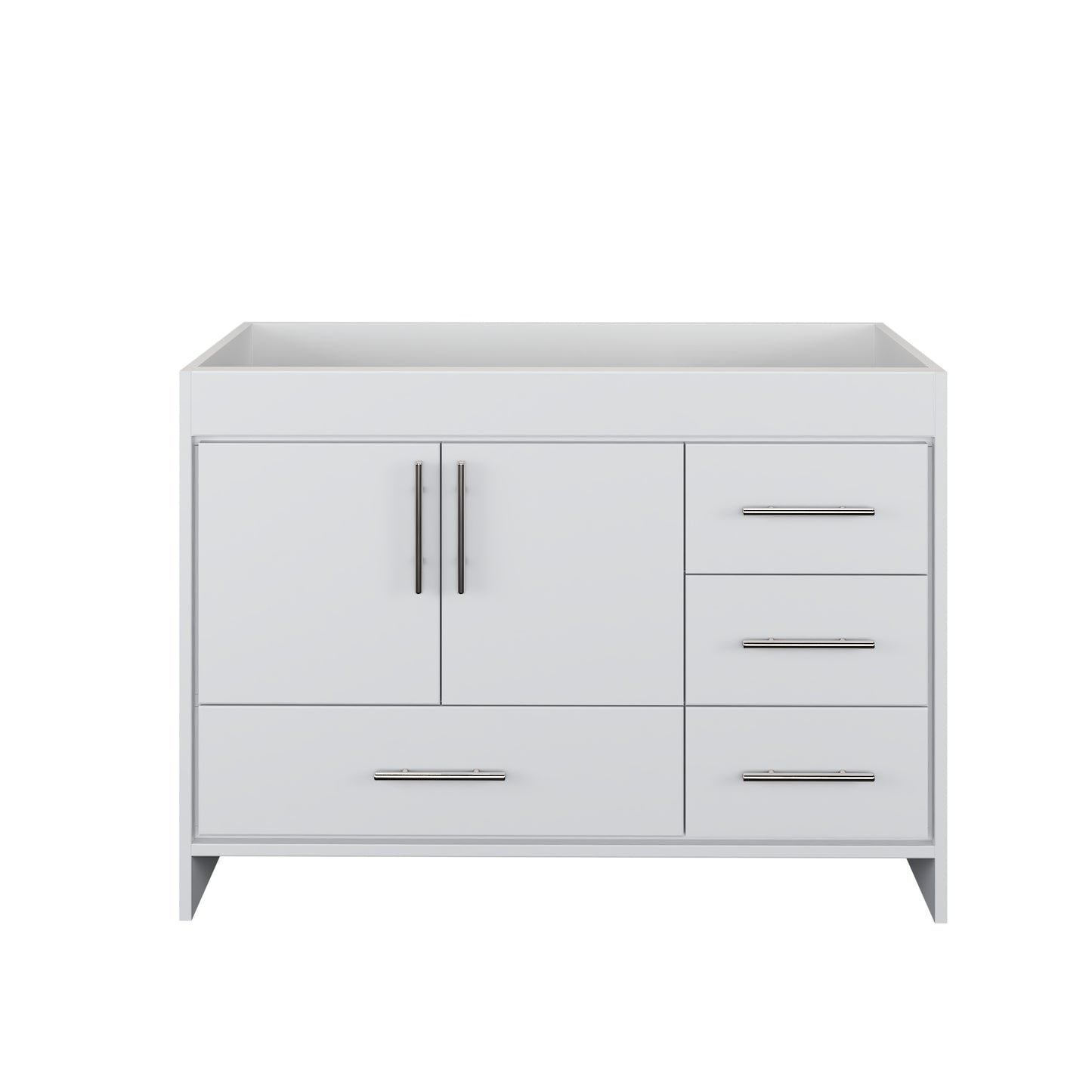 Flow 48" Bathroom Vanity Right Side Drawers Cabinet Only
