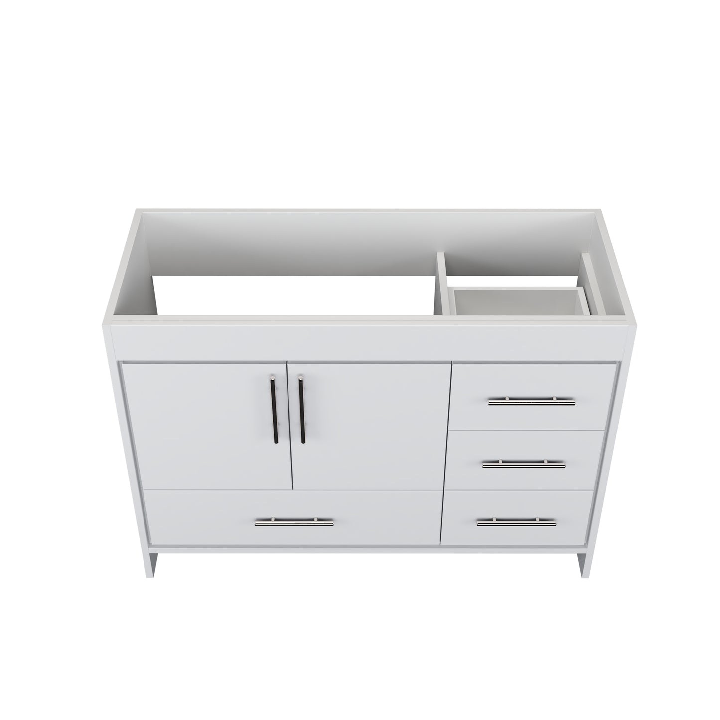 Flow 48" Bathroom Vanity Right Side Drawers Cabinet Only