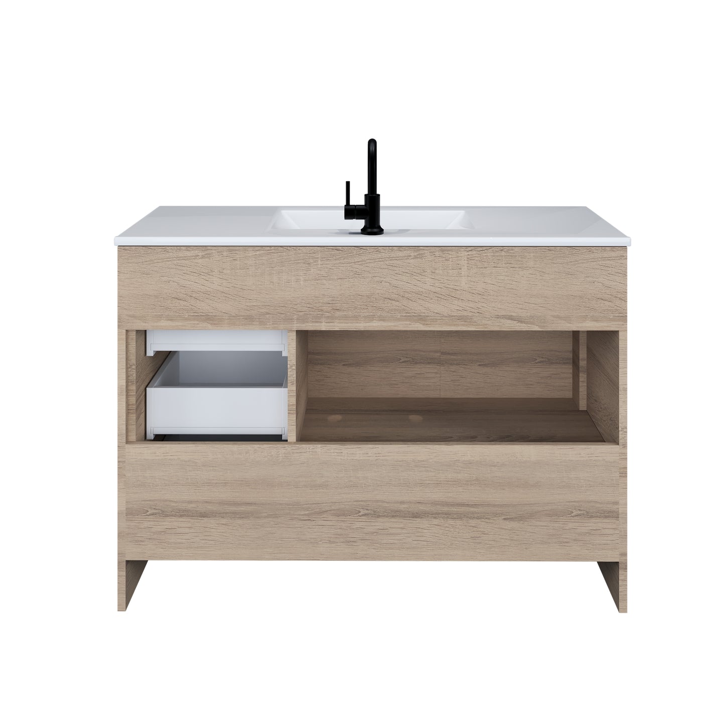Flow 48" Bathroom Vanity with integrated counter top Right Side Drawers