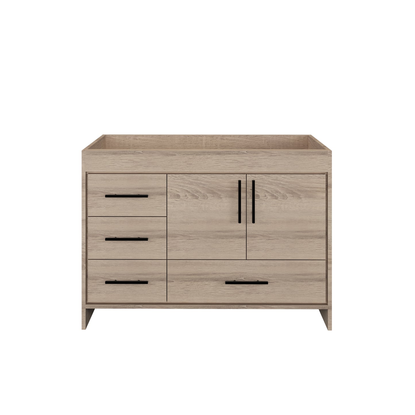 Flow 48" Bathroom Vanity Left Side Drawers Cabinet Only