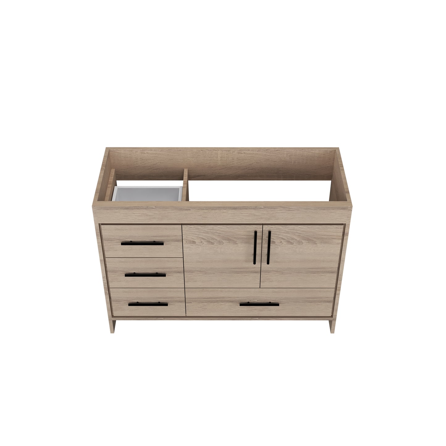 Flow 48" Bathroom Vanity Left Side Drawers Cabinet Only