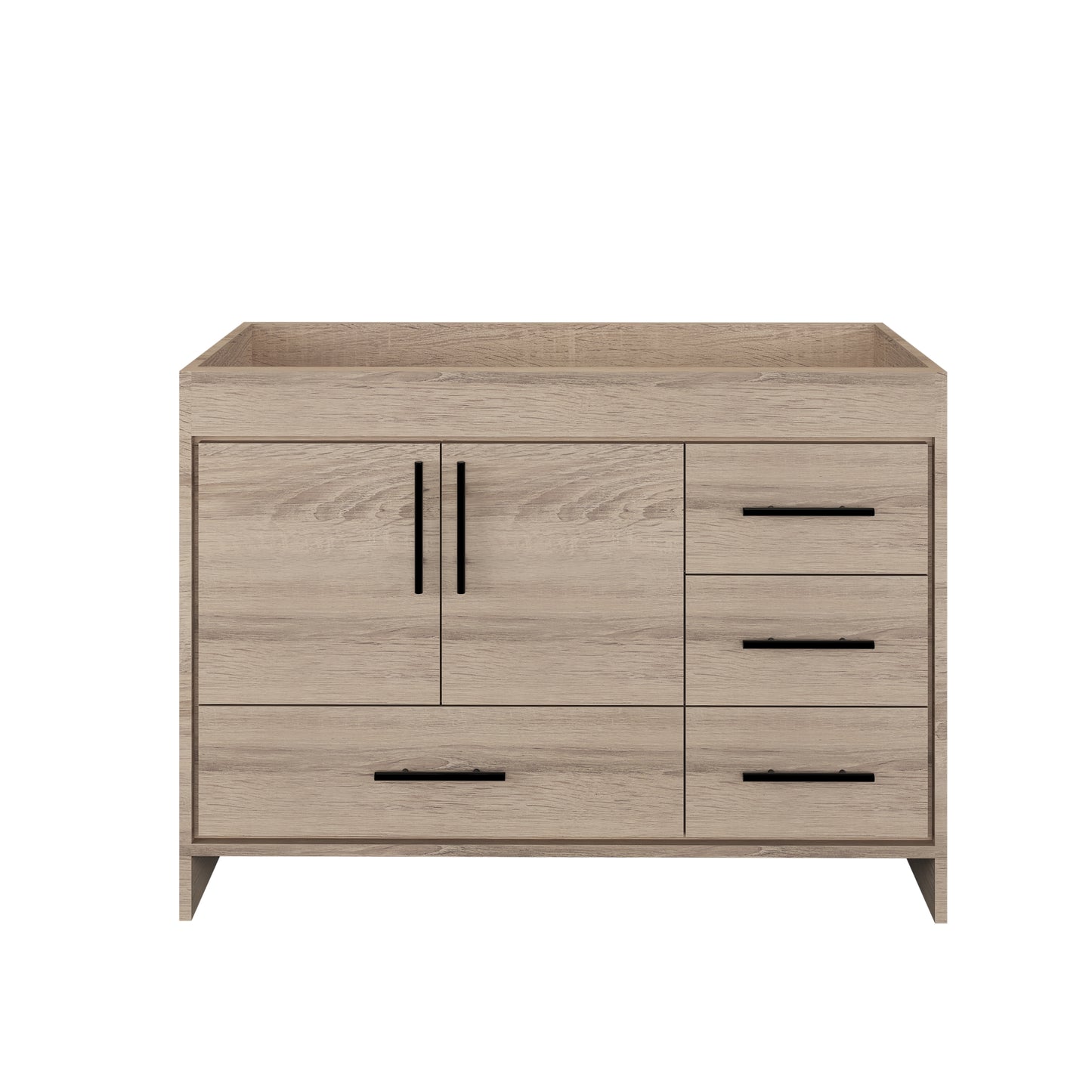 Flow 48" Bathroom Vanity Right Side Drawers Cabinet Only