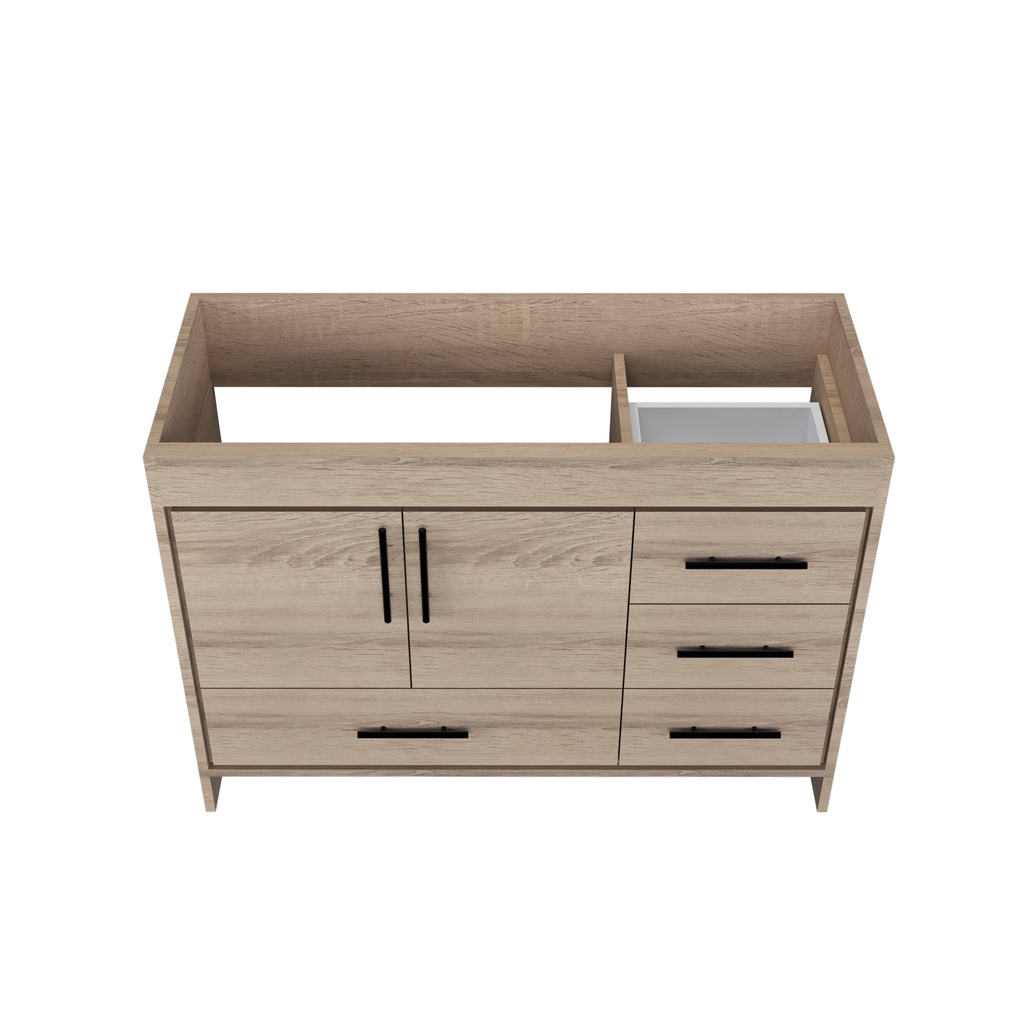Flow 48" Bathroom Vanity Right Side Drawers Cabinet Only