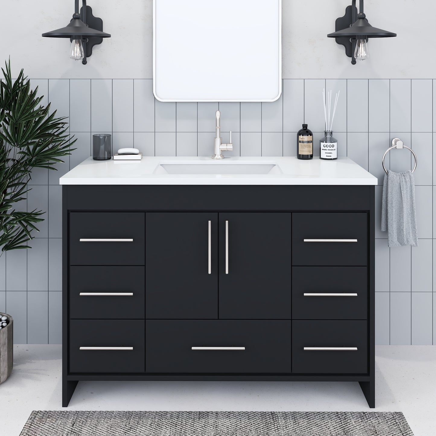 Flow 48" Bathroom Vanity with integrated counter top