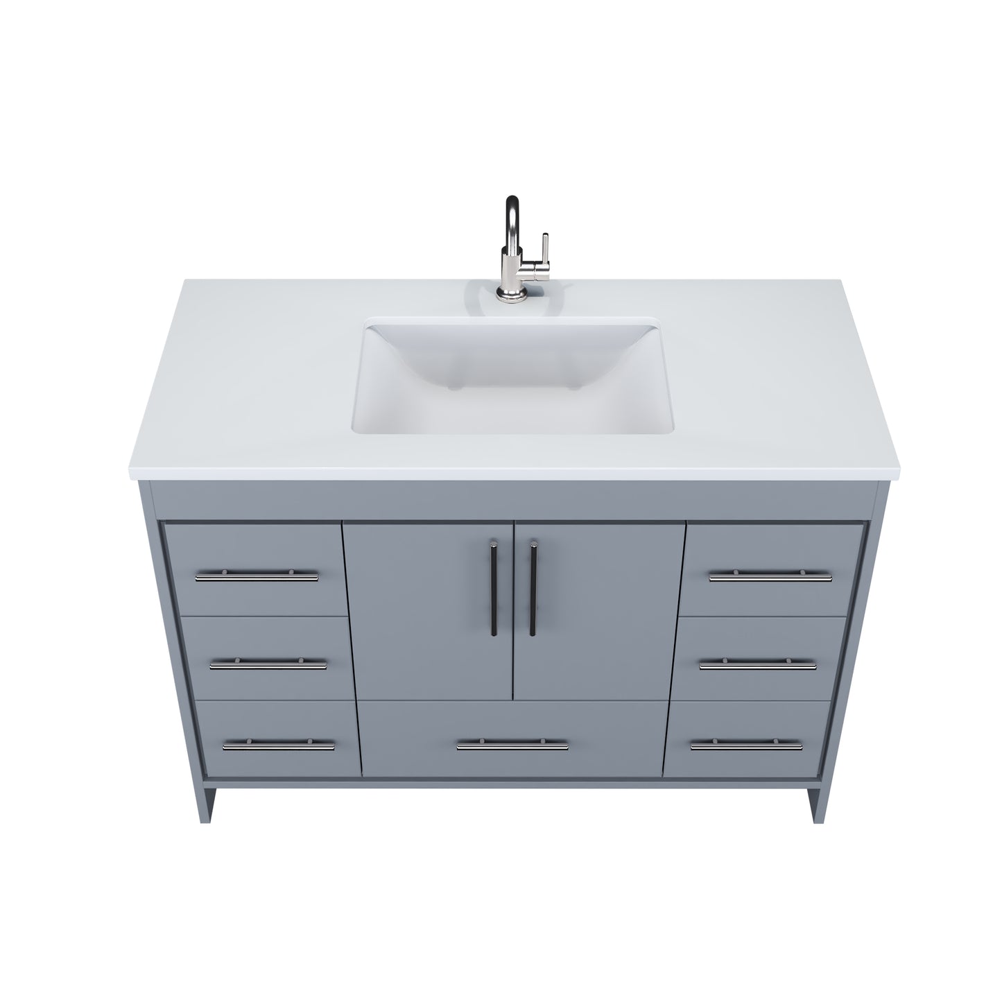 Flow 48" Bathroom Vanity with integrated counter top