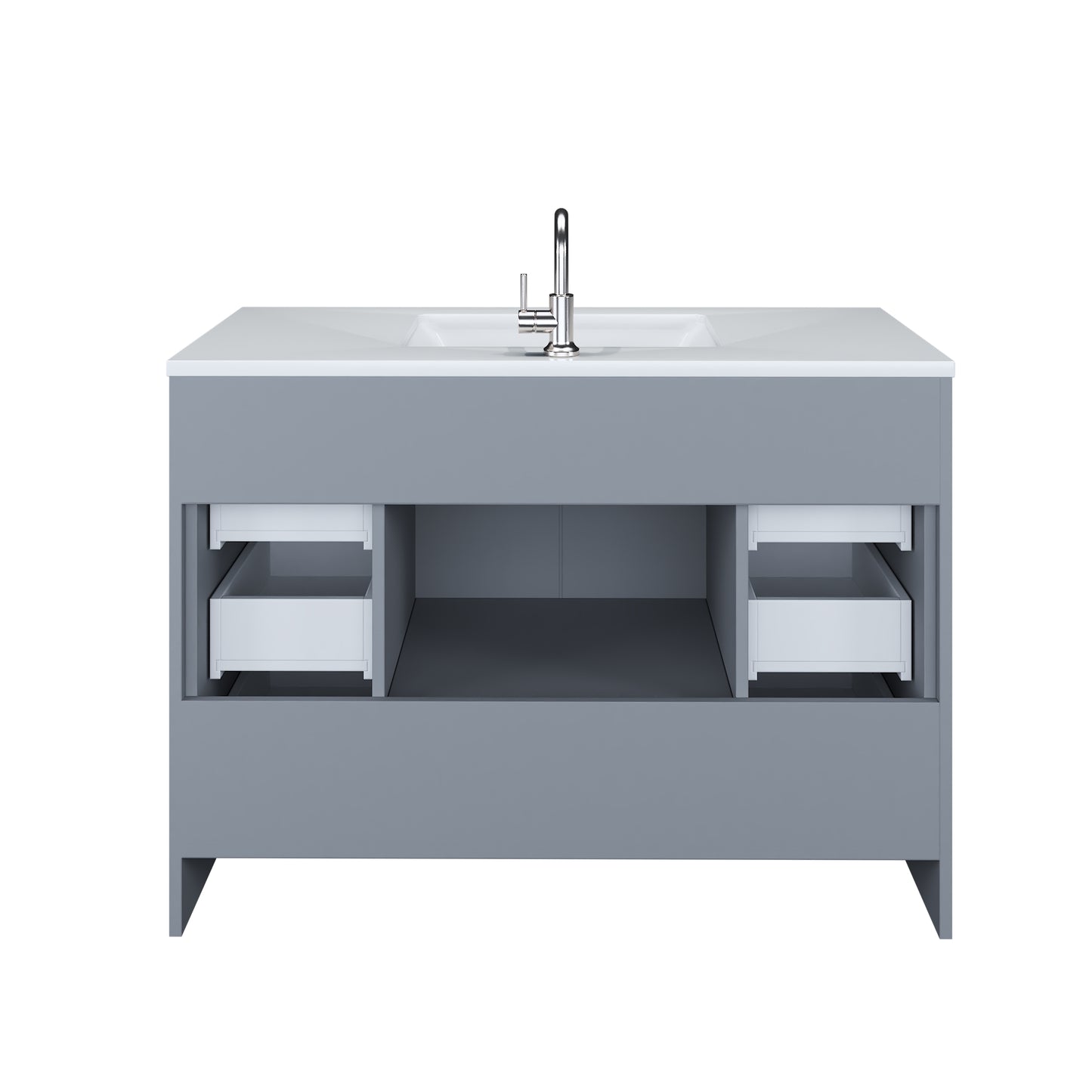 Flow 48" Bathroom Vanity with integrated counter top