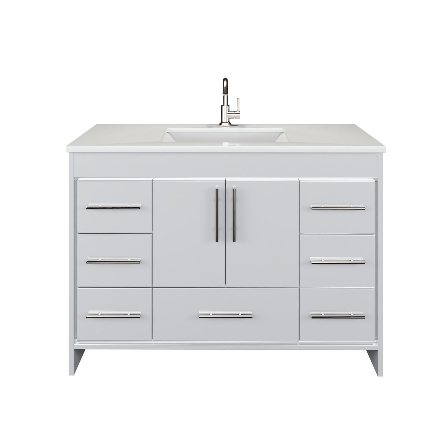 Flow 48" Bathroom Vanity with integrated counter top