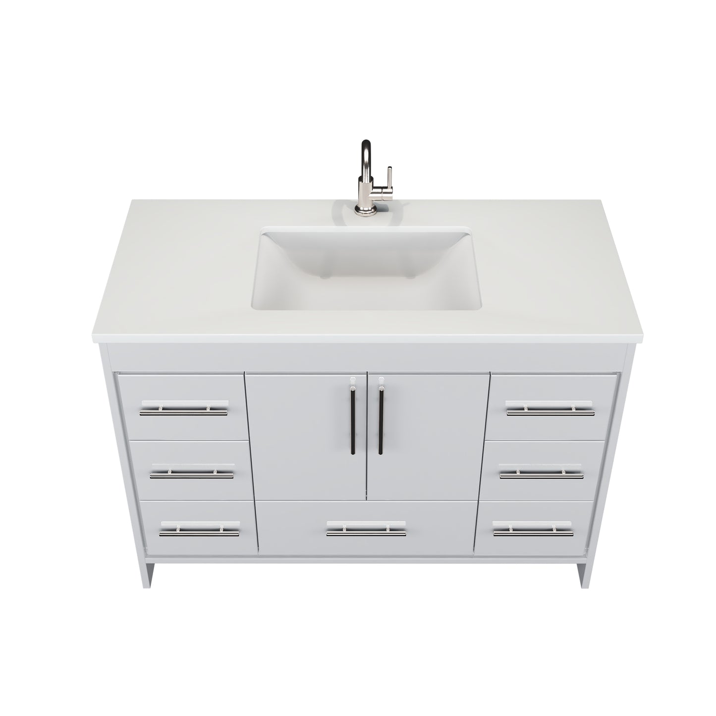 Flow 48" Bathroom Vanity with integrated counter top