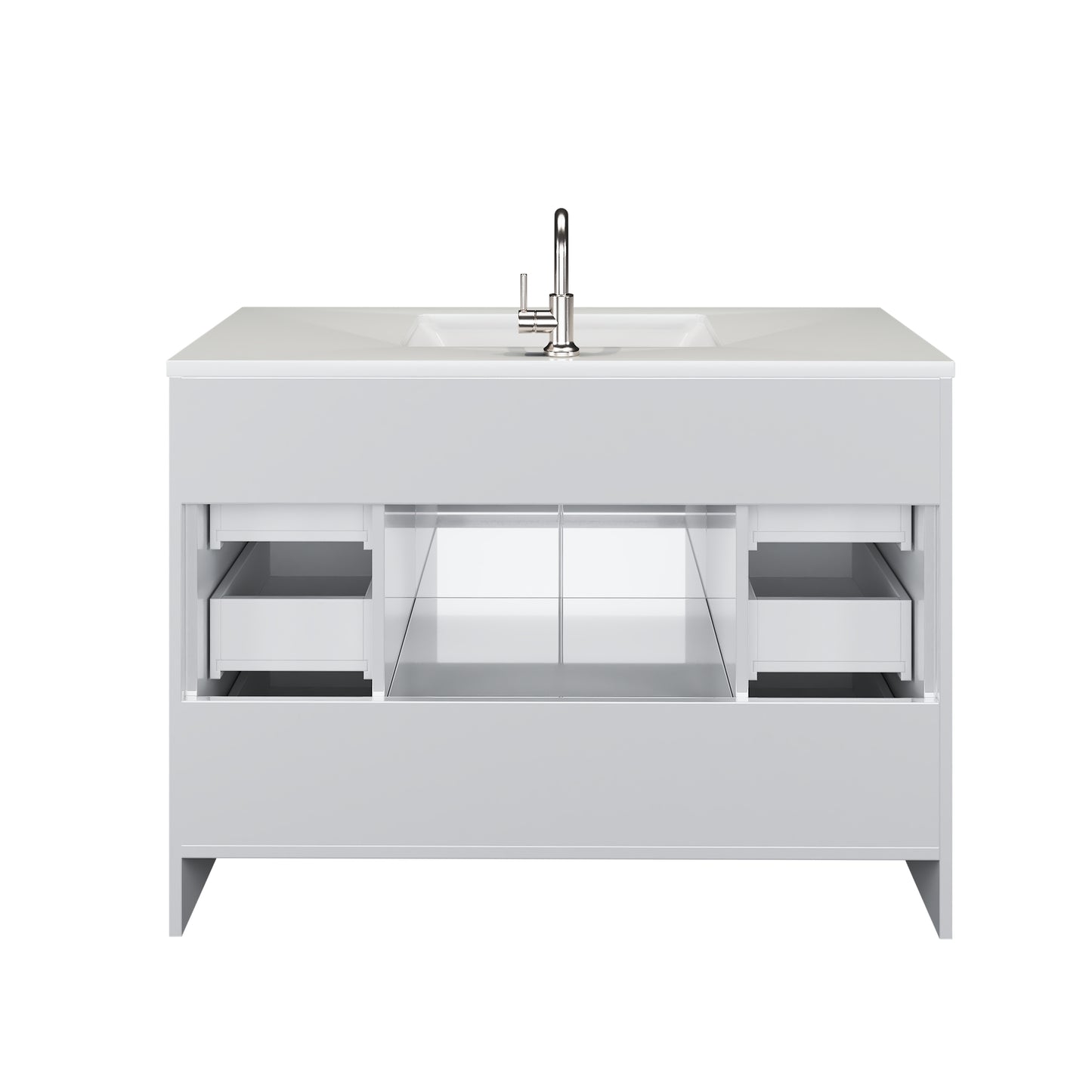 Flow 48" Bathroom Vanity with integrated counter top