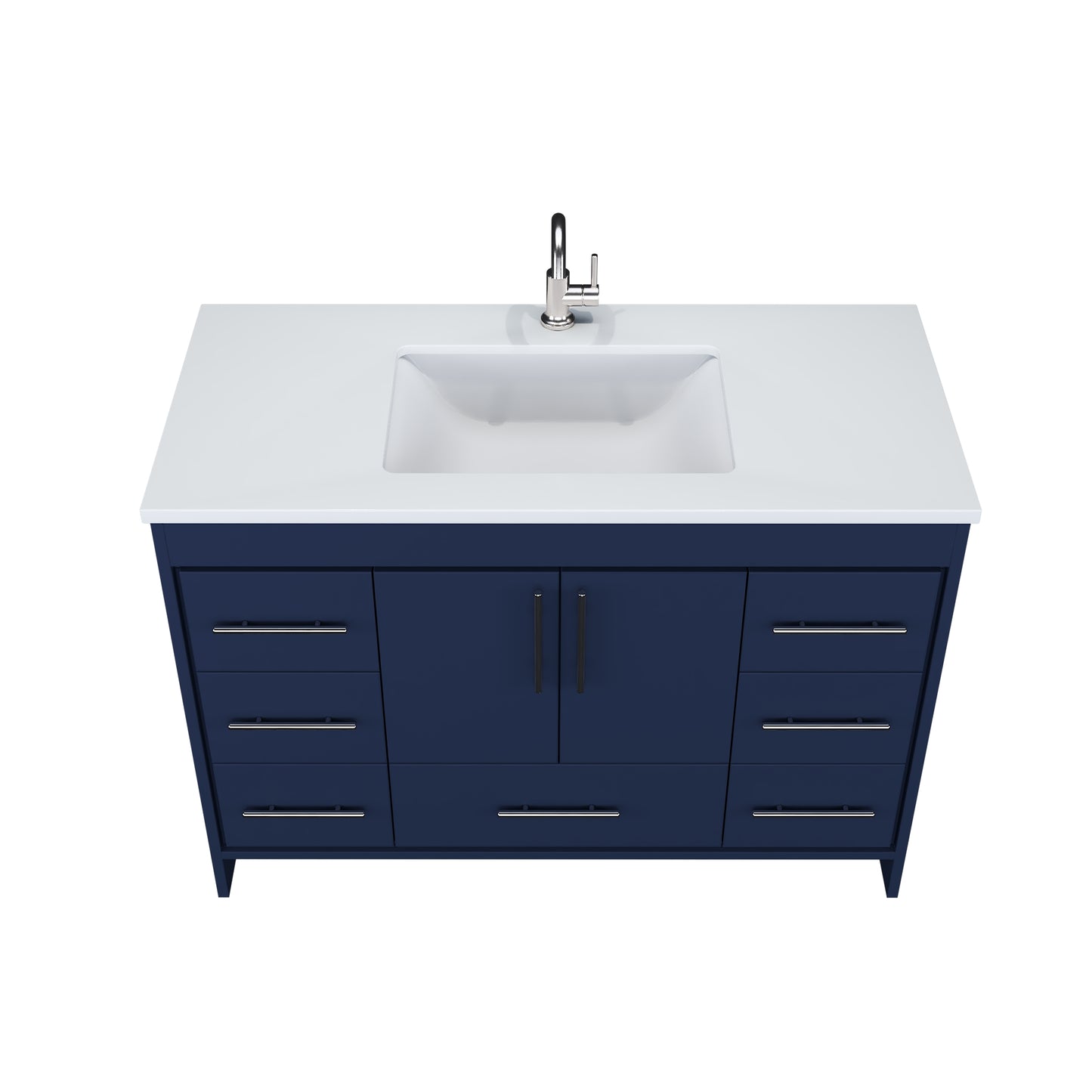 Flow 48" Bathroom Vanity with integrated counter top