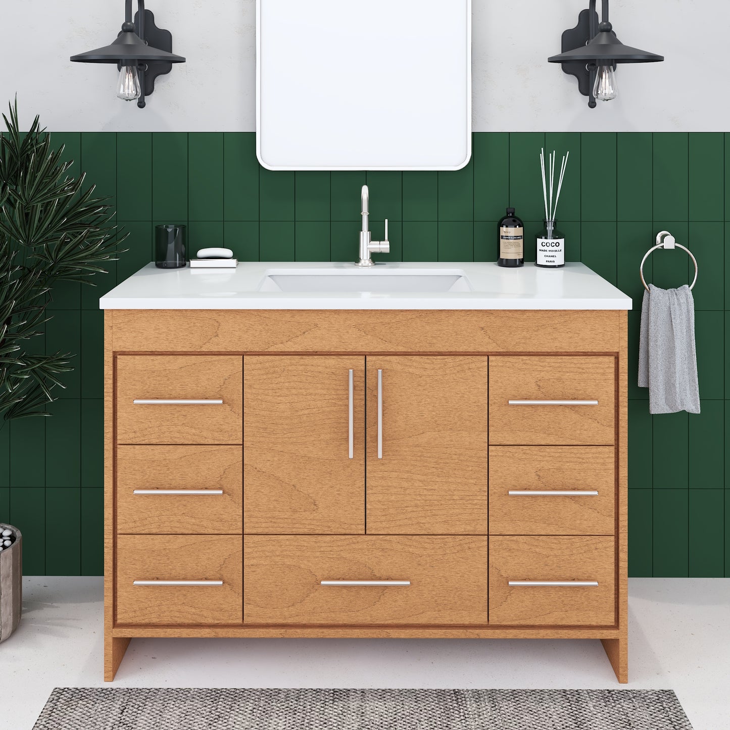 Flow 48" Bathroom Vanity with integrated counter top