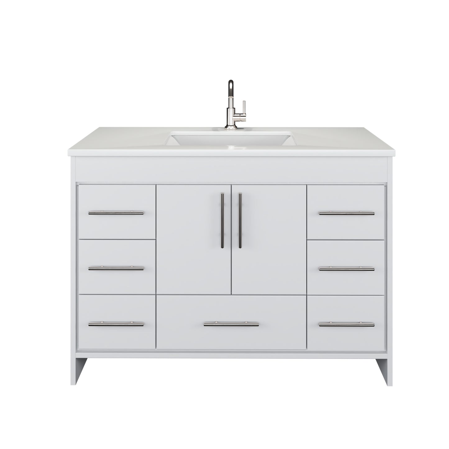 Flow 48" Bathroom Vanity with integrated counter top