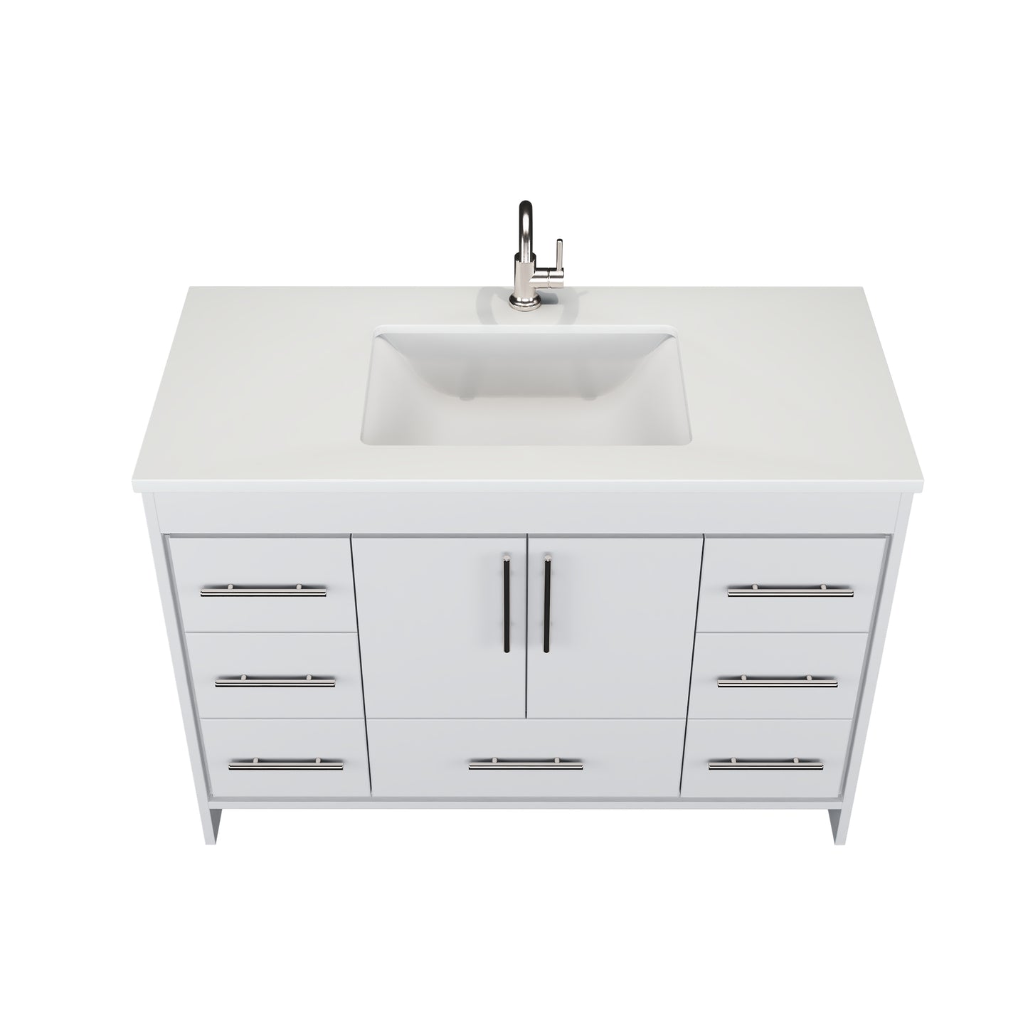 Flow 48" Bathroom Vanity with integrated counter top