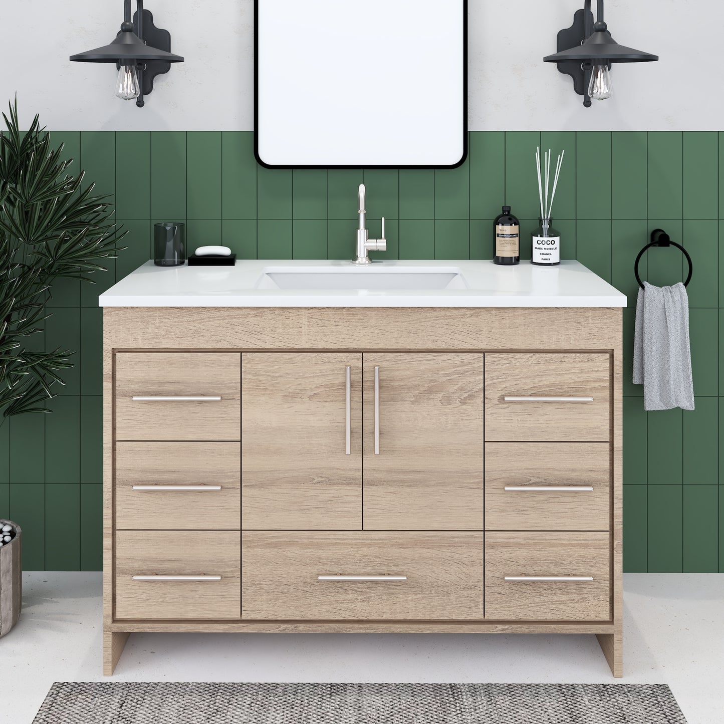 Flow 48" Bathroom Vanity with integrated counter top