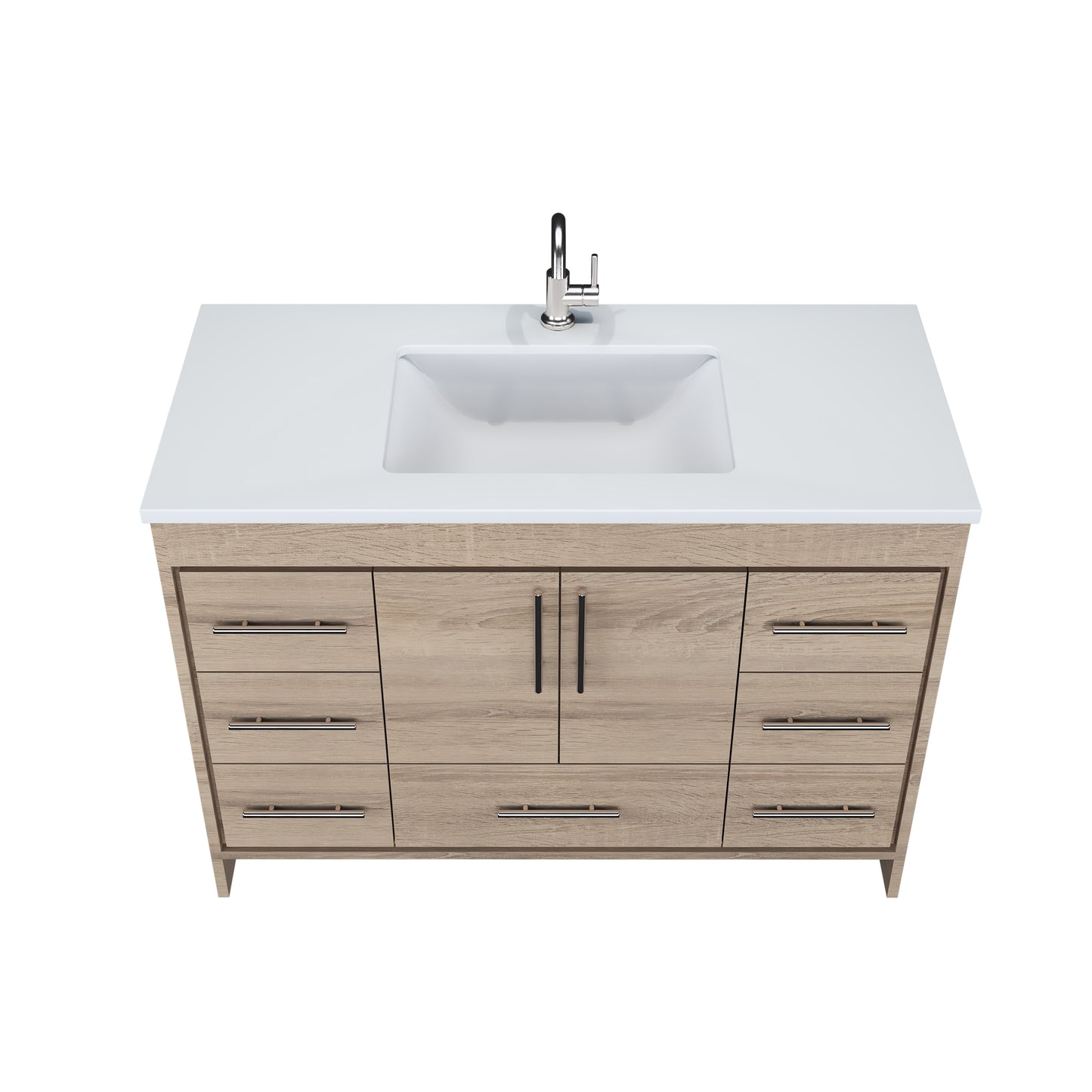 Flow 48" Bathroom Vanity with integrated counter top