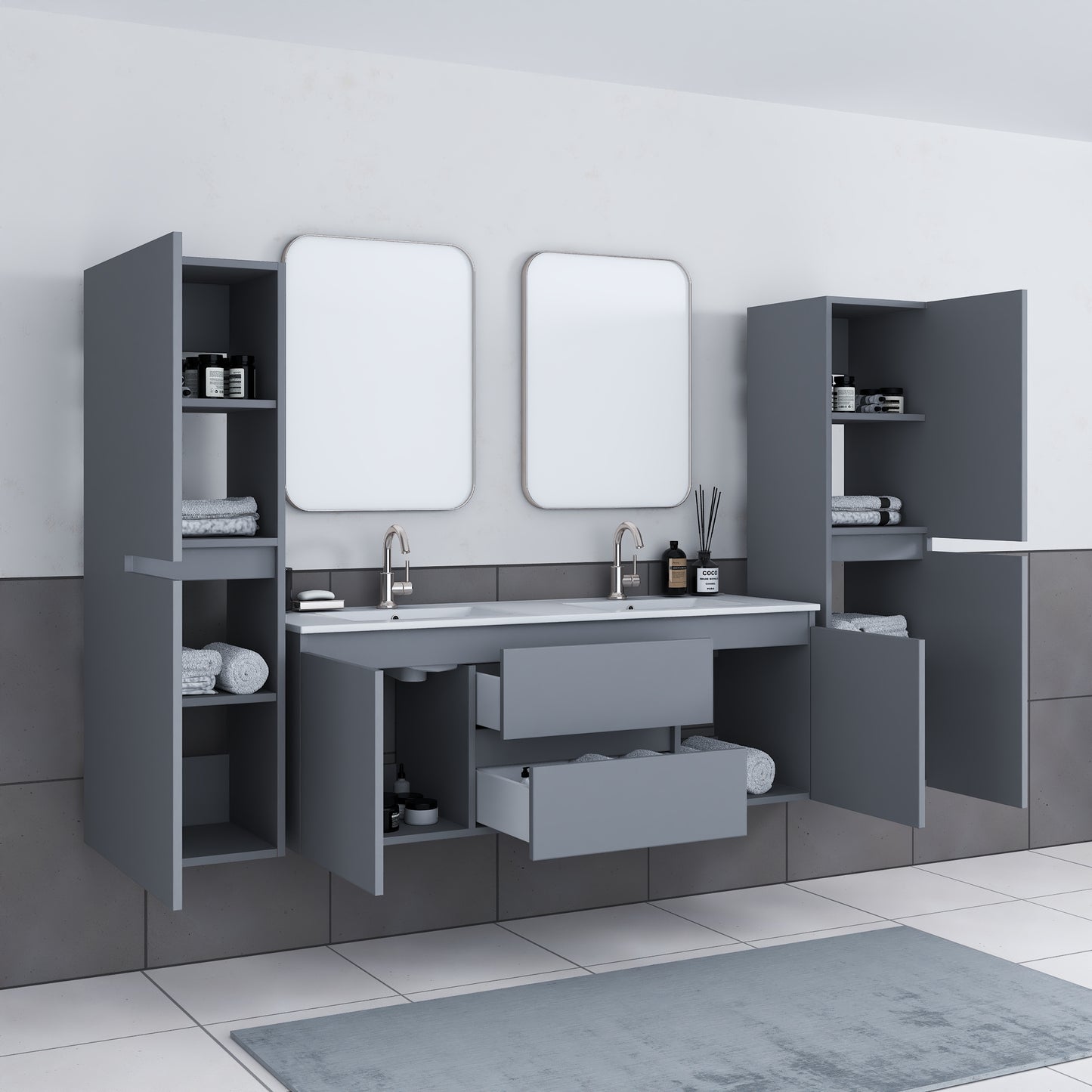 Salt 55" Bathroom Linen