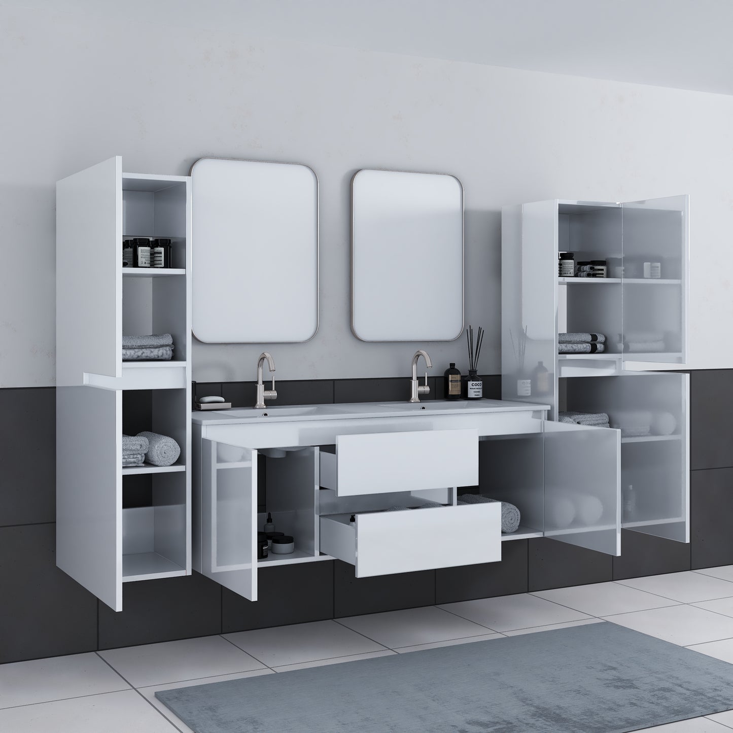 Salt 55" Bathroom Linen