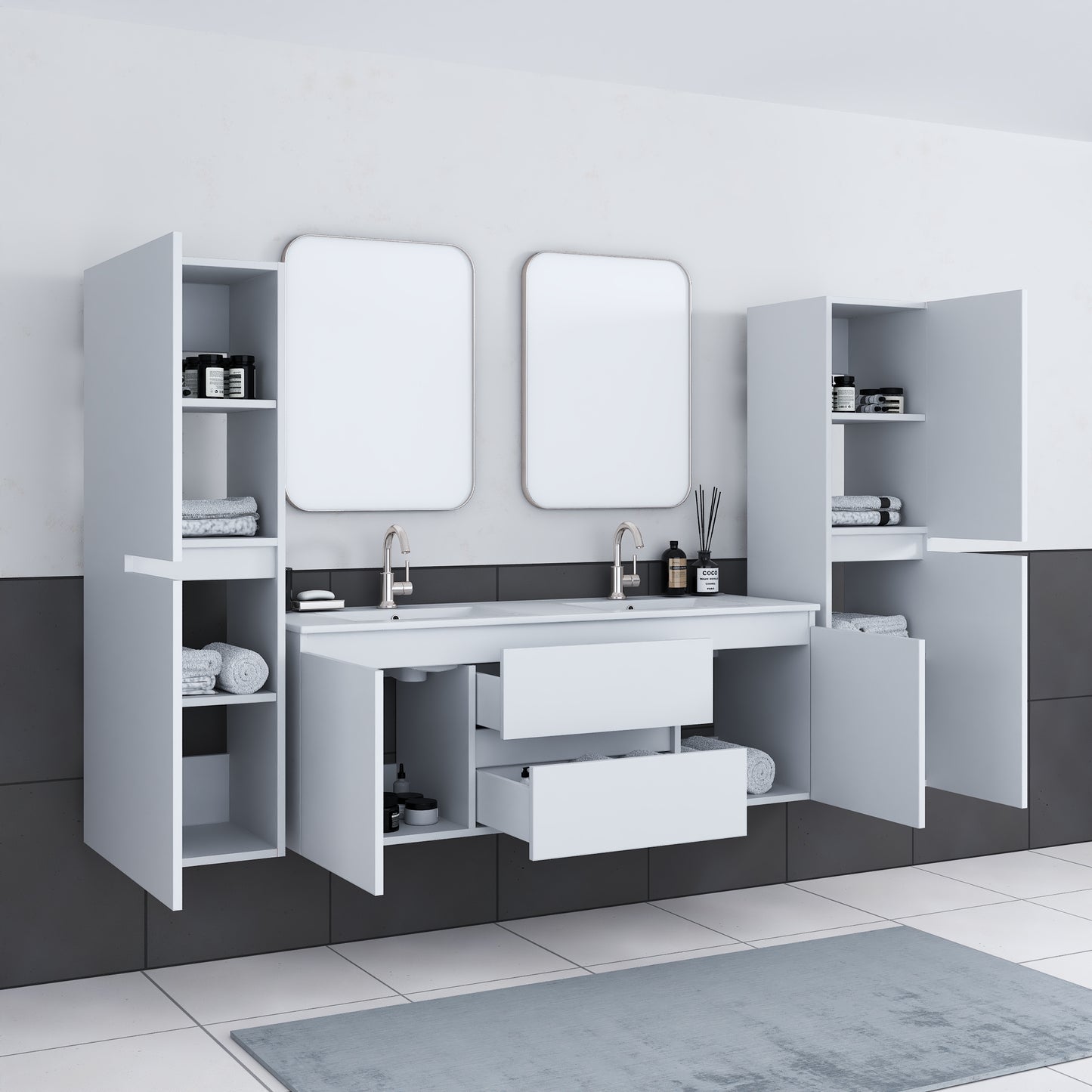 Salt 55" Bathroom Linen