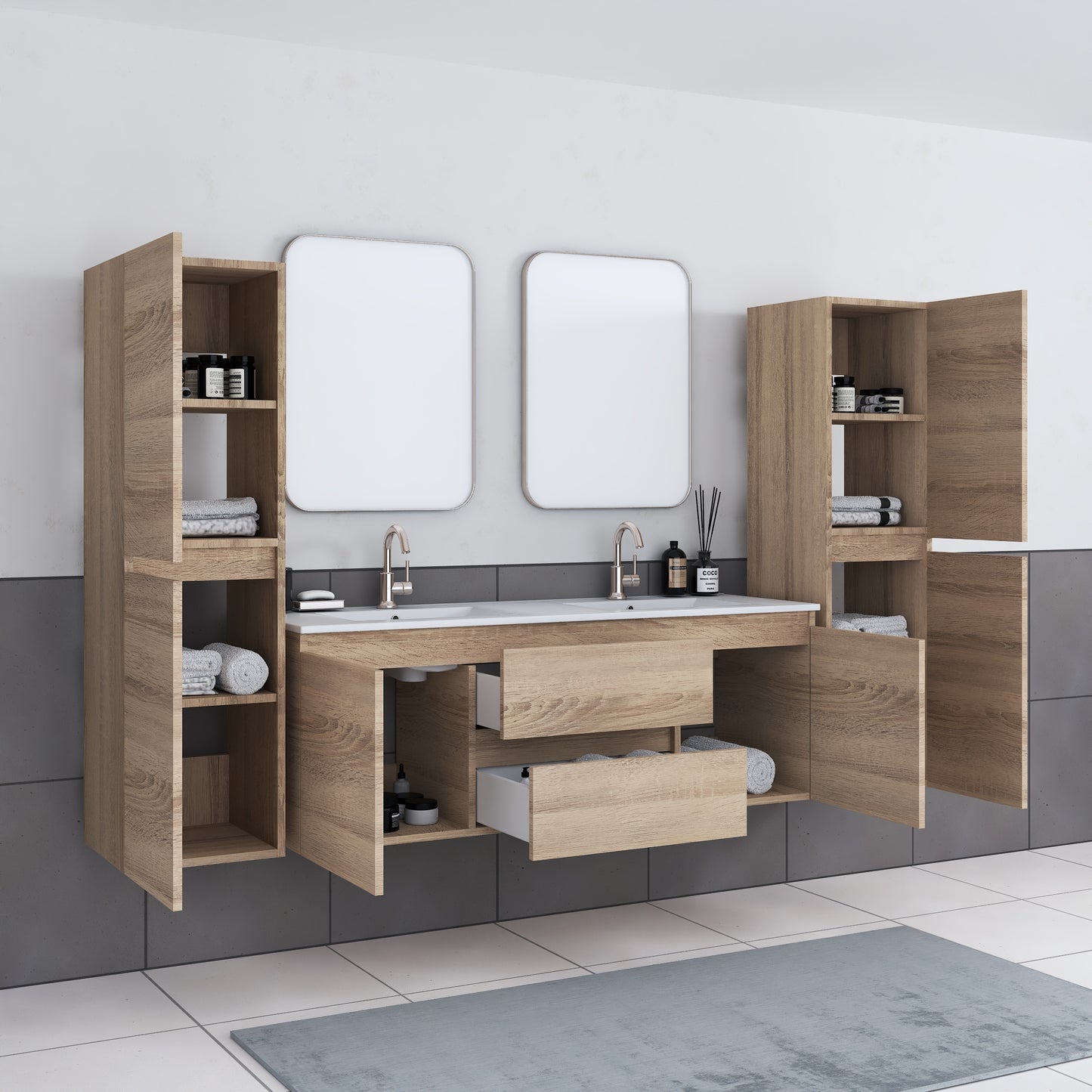 Salt 55" Bathroom Linen