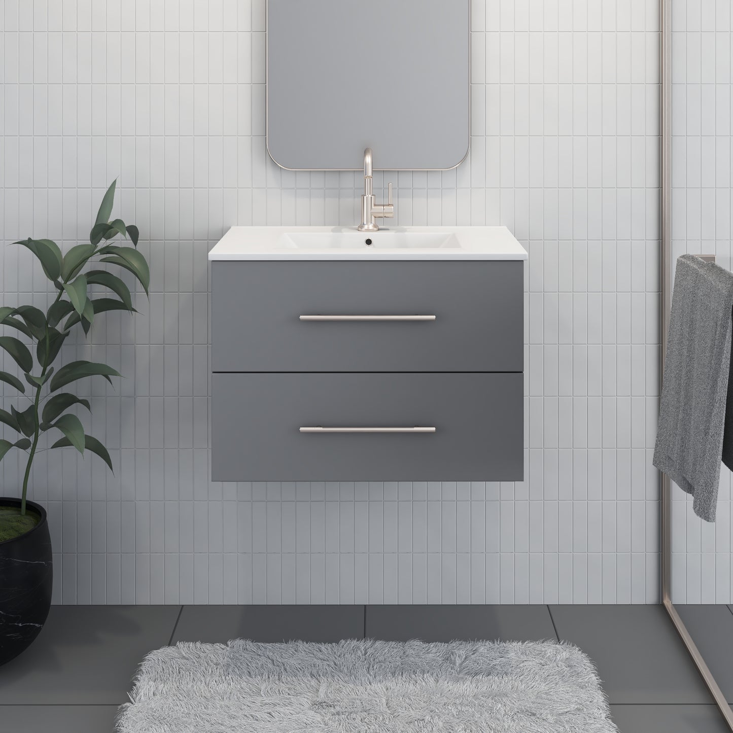Napa 30" Bathroom Vanity with integrated counter top