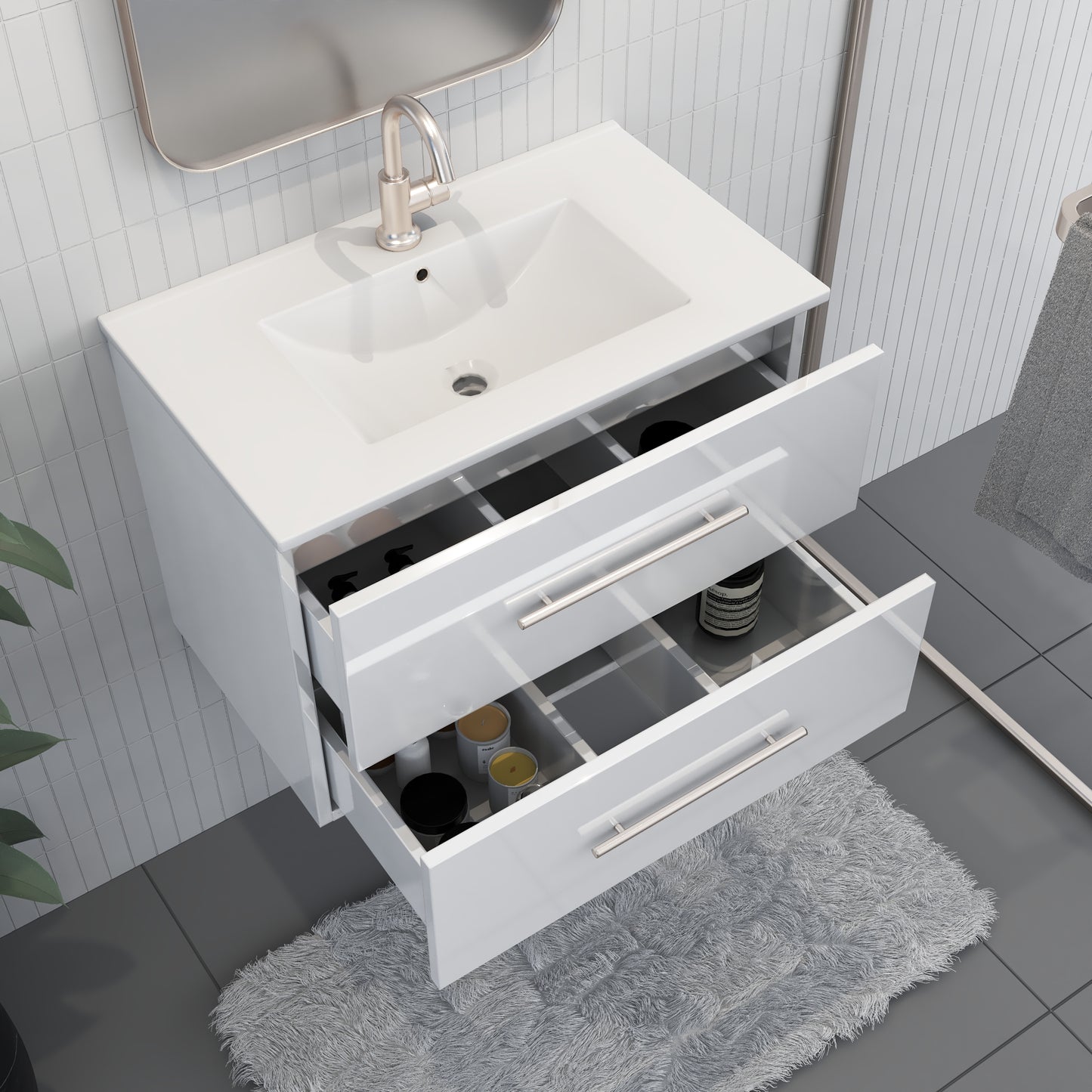 Napa 30" Bathroom Vanity with integrated counter top