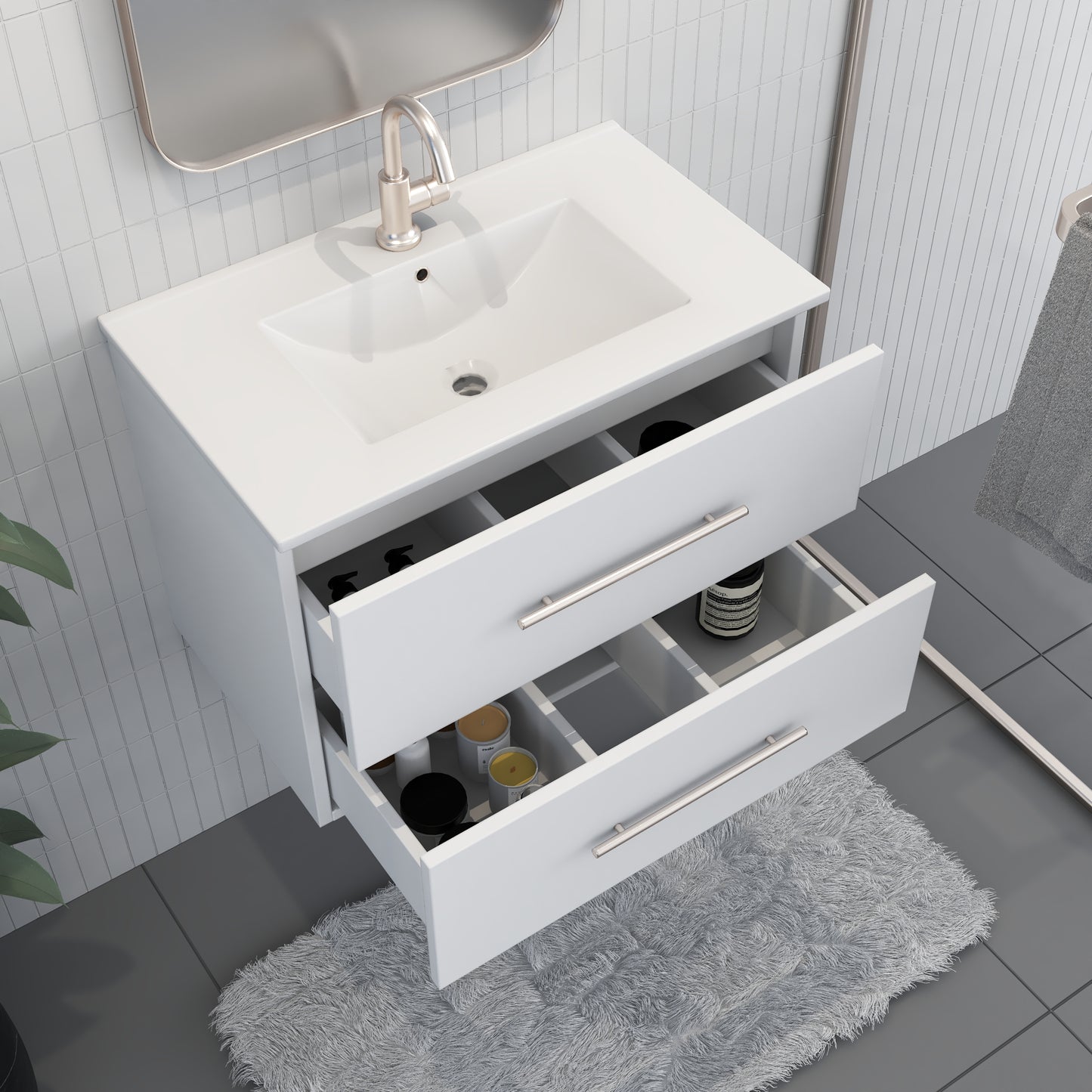 Napa 30" Bathroom Vanity with integrated counter top