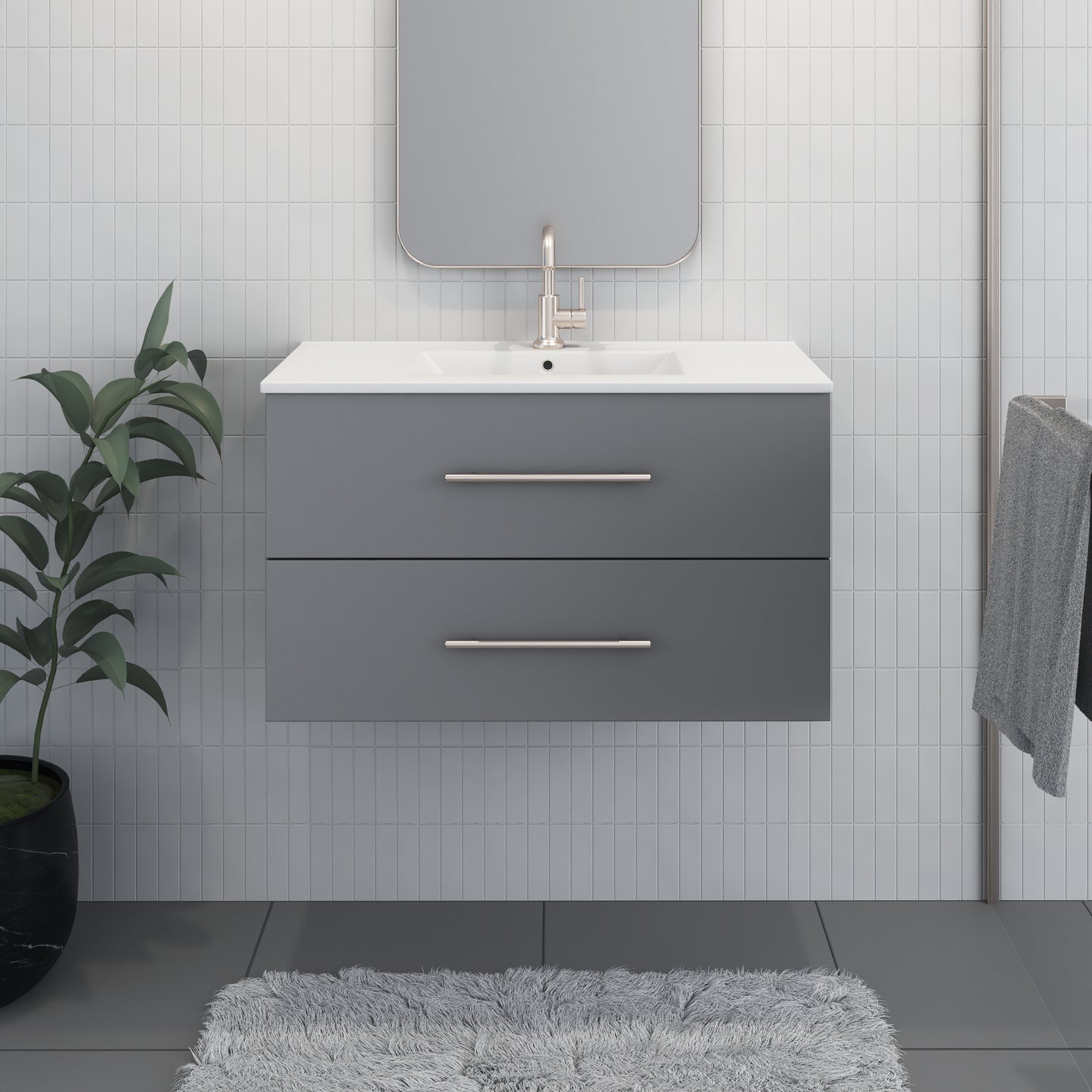 Napa 32" Bathroom Vanity with integrated counter top