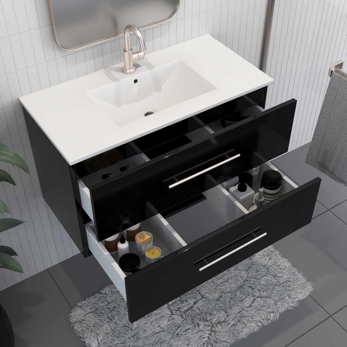 Napa 32" Bathroom Vanity with integrated counter top