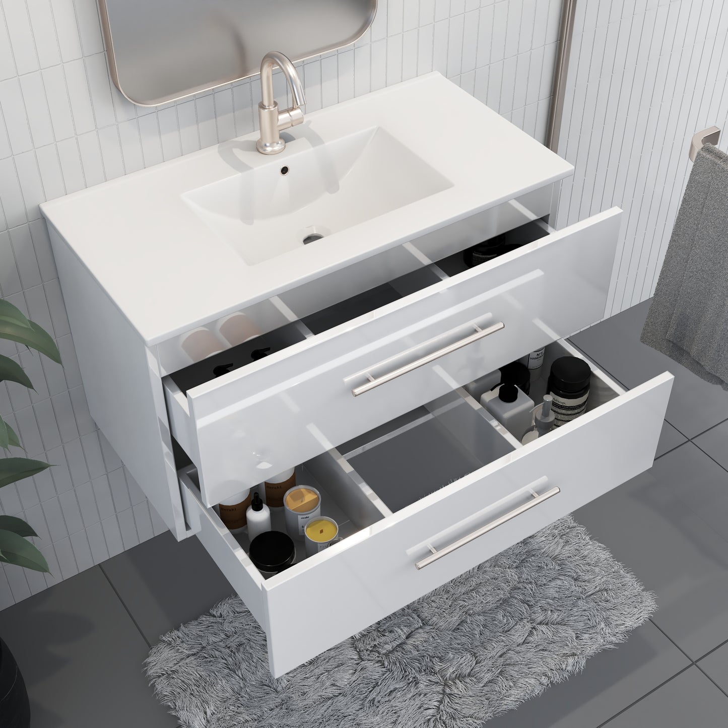 Napa 32" Bathroom Vanity with integrated counter top